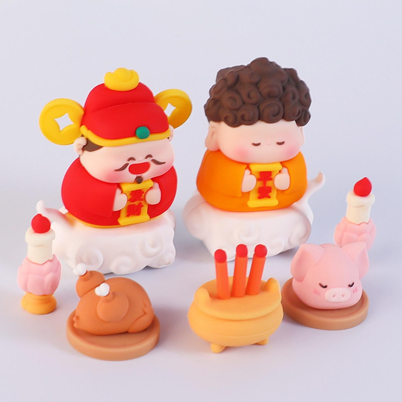 2xBlessings Figurine Desk Statue for Car Dashboard Decor Apartment Living Room Style C