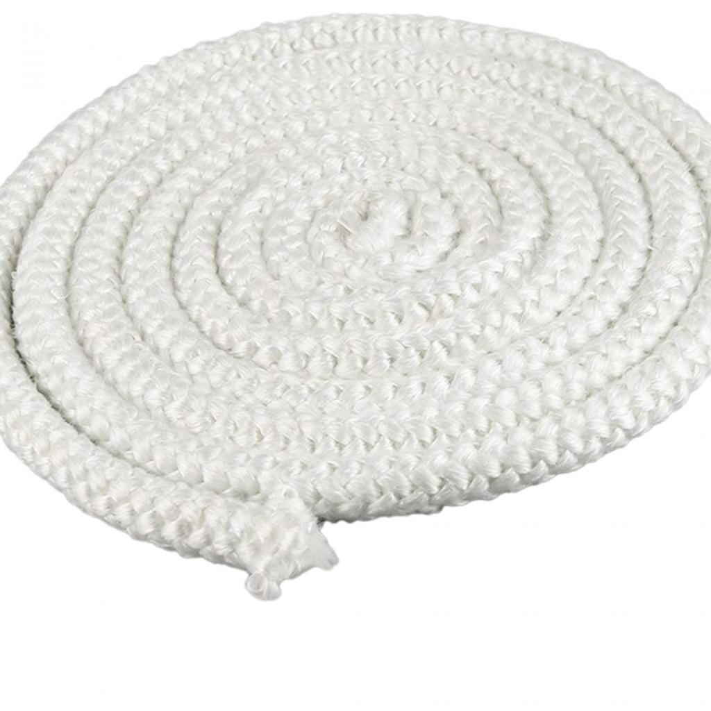 Stove Fireplace Door Fiberglass Rope Gasket Airtight Seal High Density White 10mmx2.5m