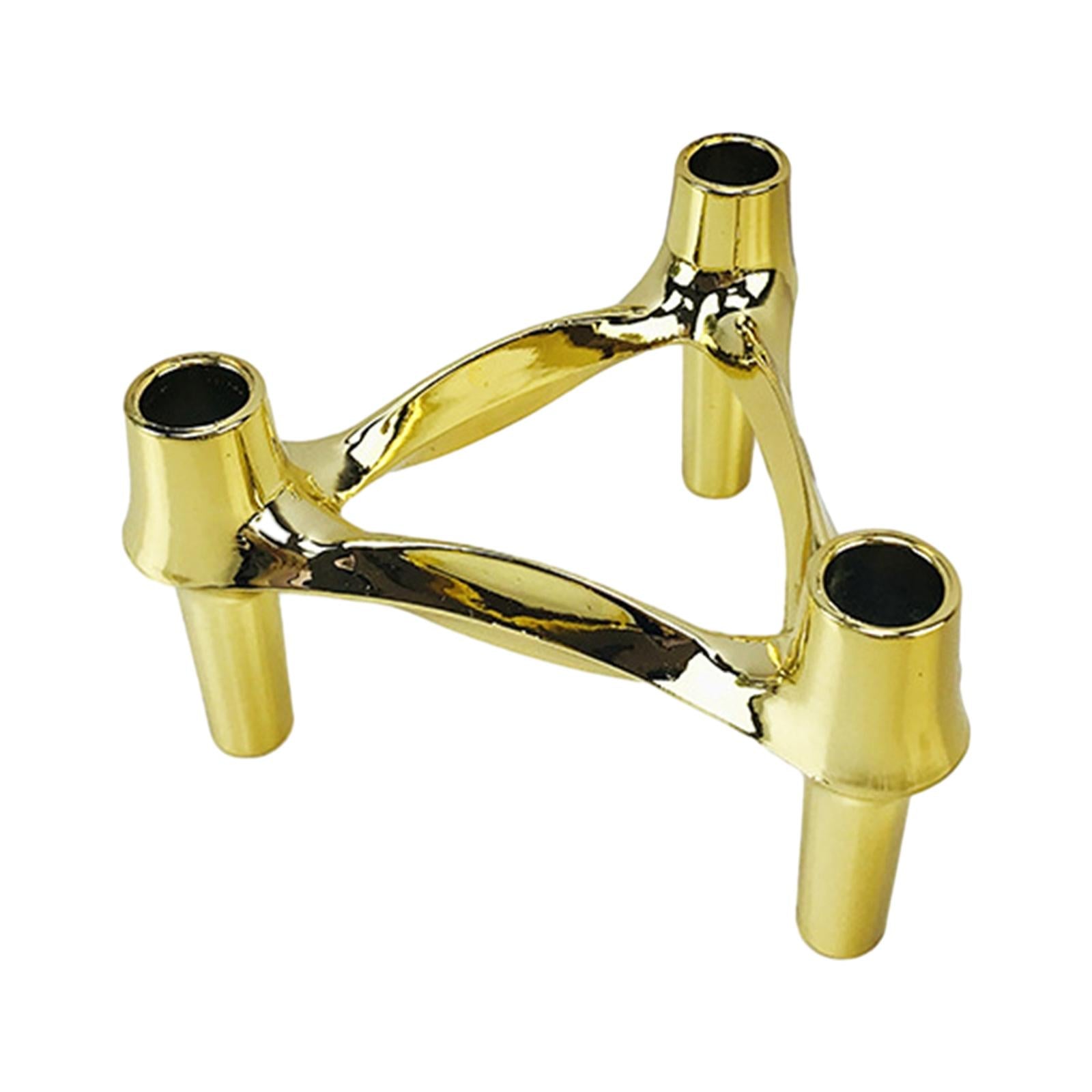 3 Head Candle Holder Molecular Structure Creative for Party Dining Table Bar gold L