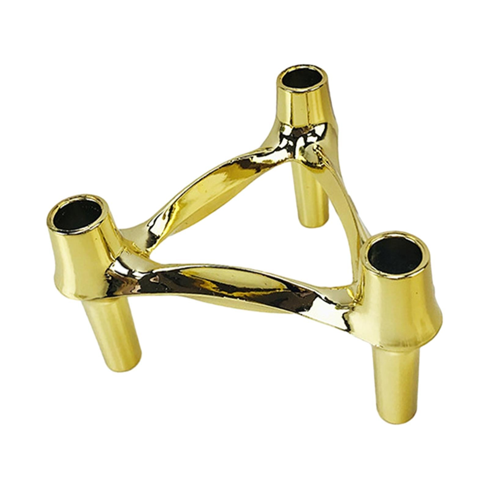 3 Head Candle Holder Molecular Structure Creative for Party Dining Table Bar gold L