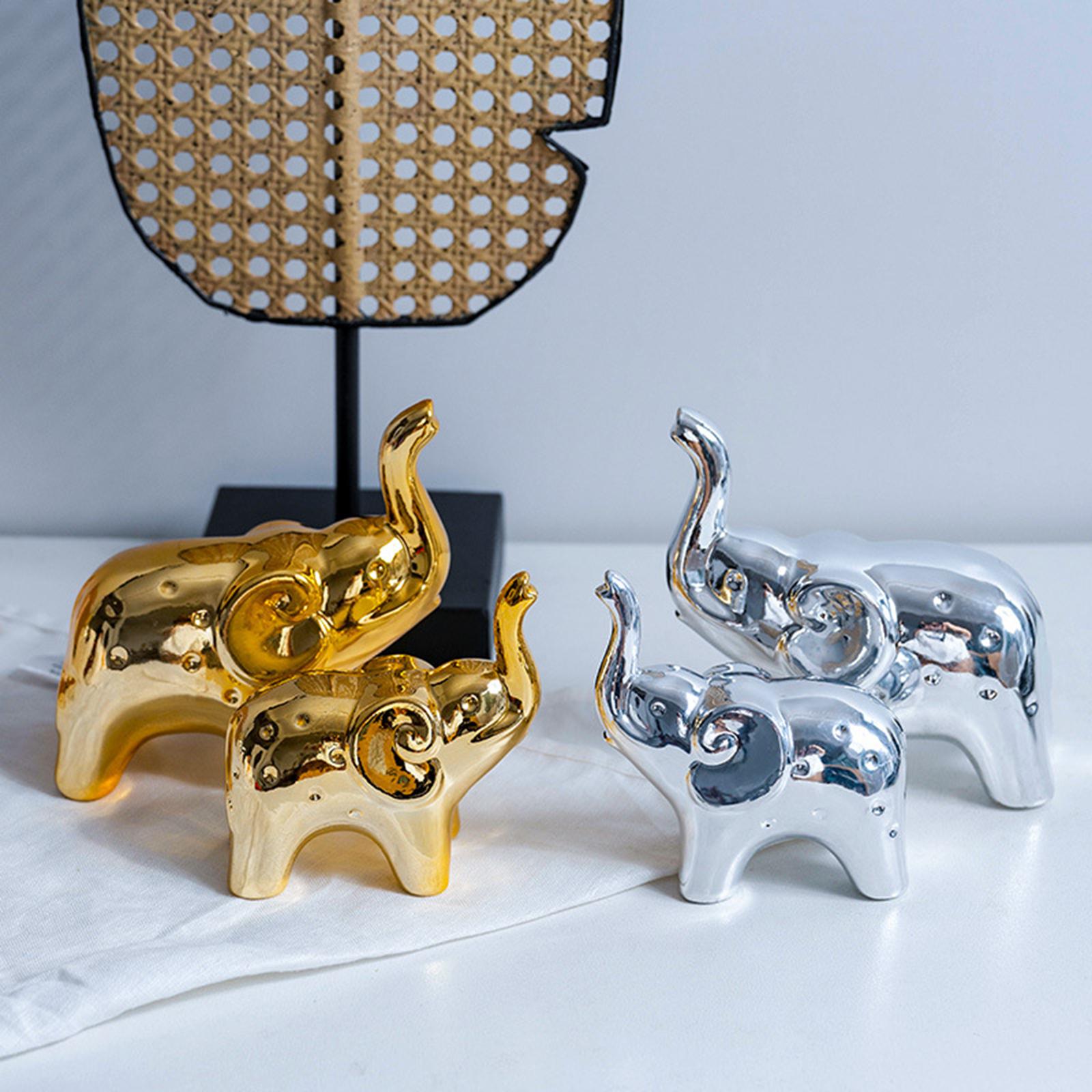 Elephant Statue Creative Tabletop Ornament for Entrance Cabinet Living Room
