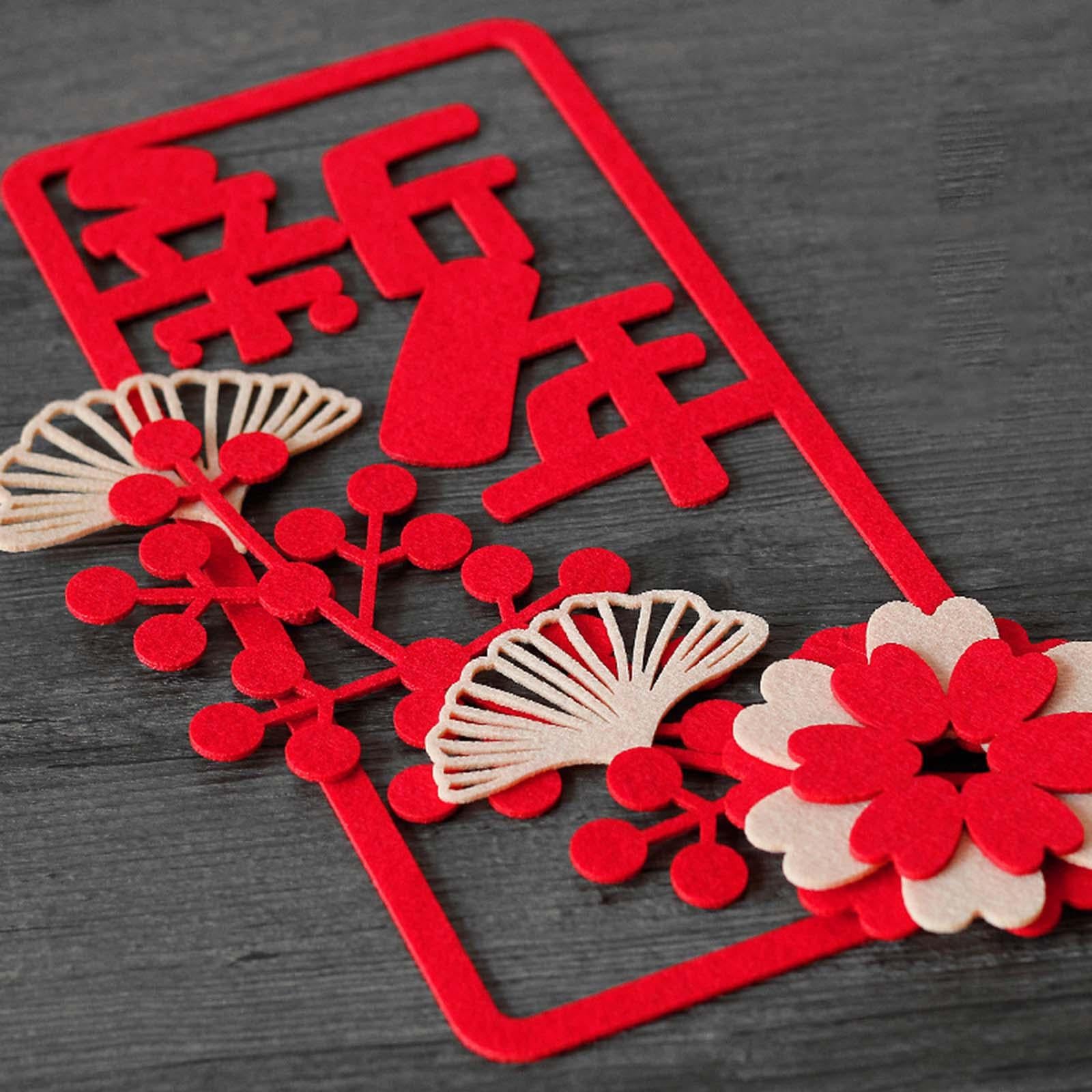 2xChinese New Year Couplets New Year Decor Spring Festivals Chunlian Style A