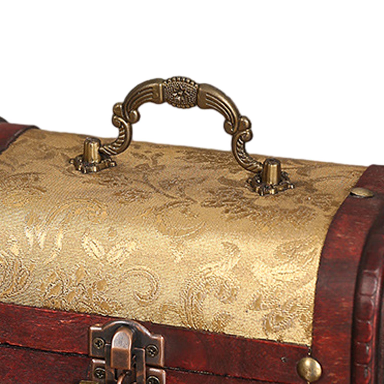 Portable Wood Jewelry Storage Box Old Fashioned for Pendant Brooch Hair Clip Style B