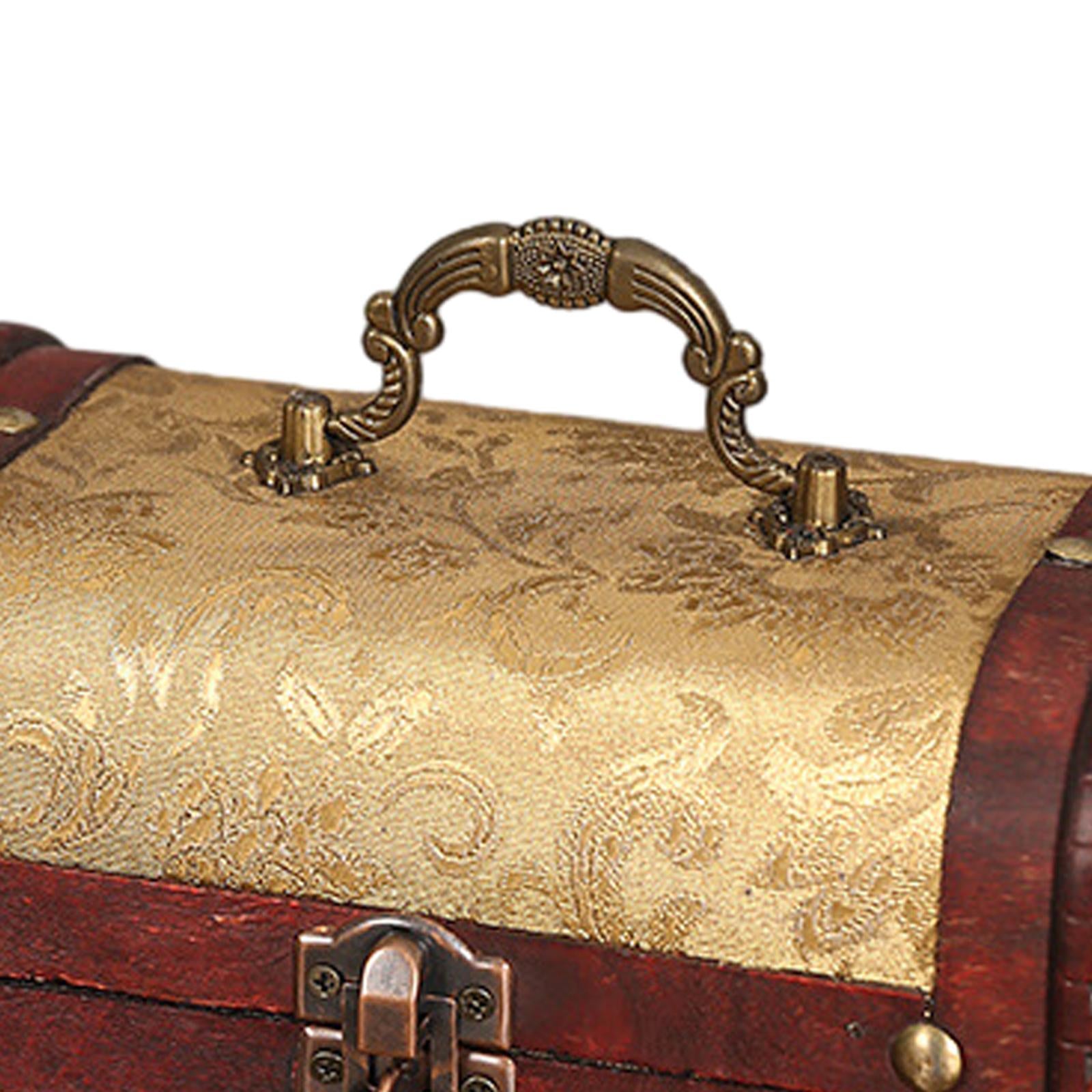 Portable Wood Jewelry Storage Box Old Fashioned for Pendant Brooch Hair Clip Style D