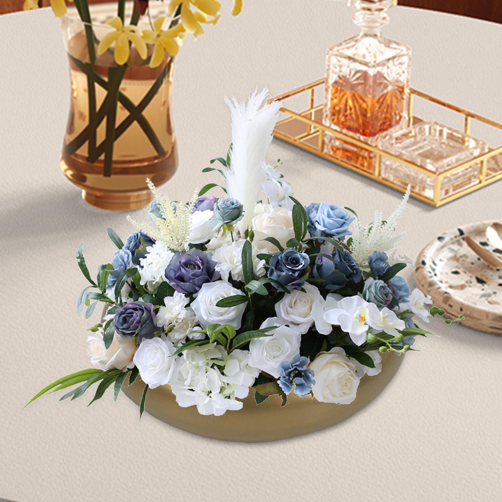 Flowerpot Home Furnishings Metal Art Craft Ornament for New Year Home Office