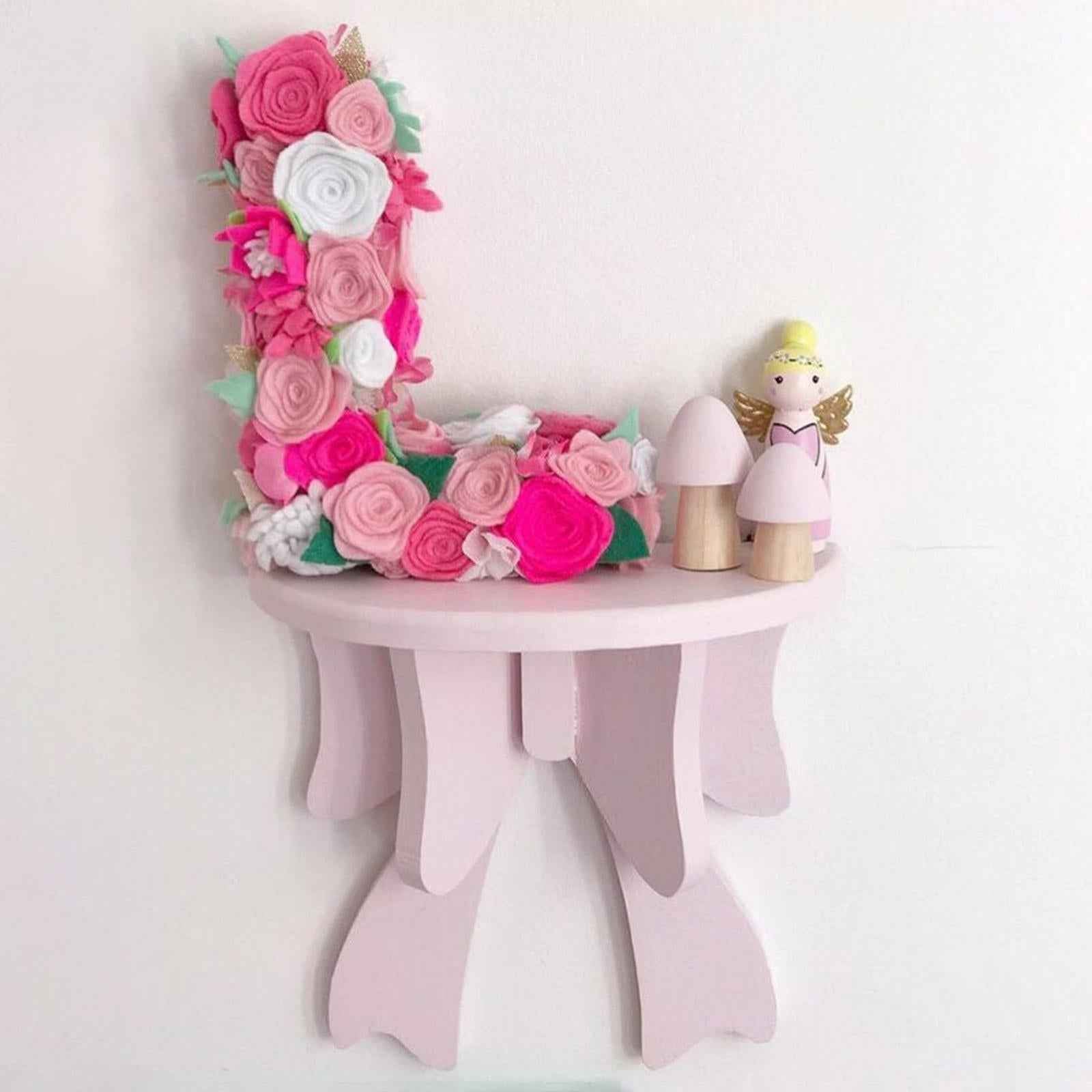 Wall Display Shelf Heavy Duty Flower Pot Holder for Living Room Toilet Decor Pink