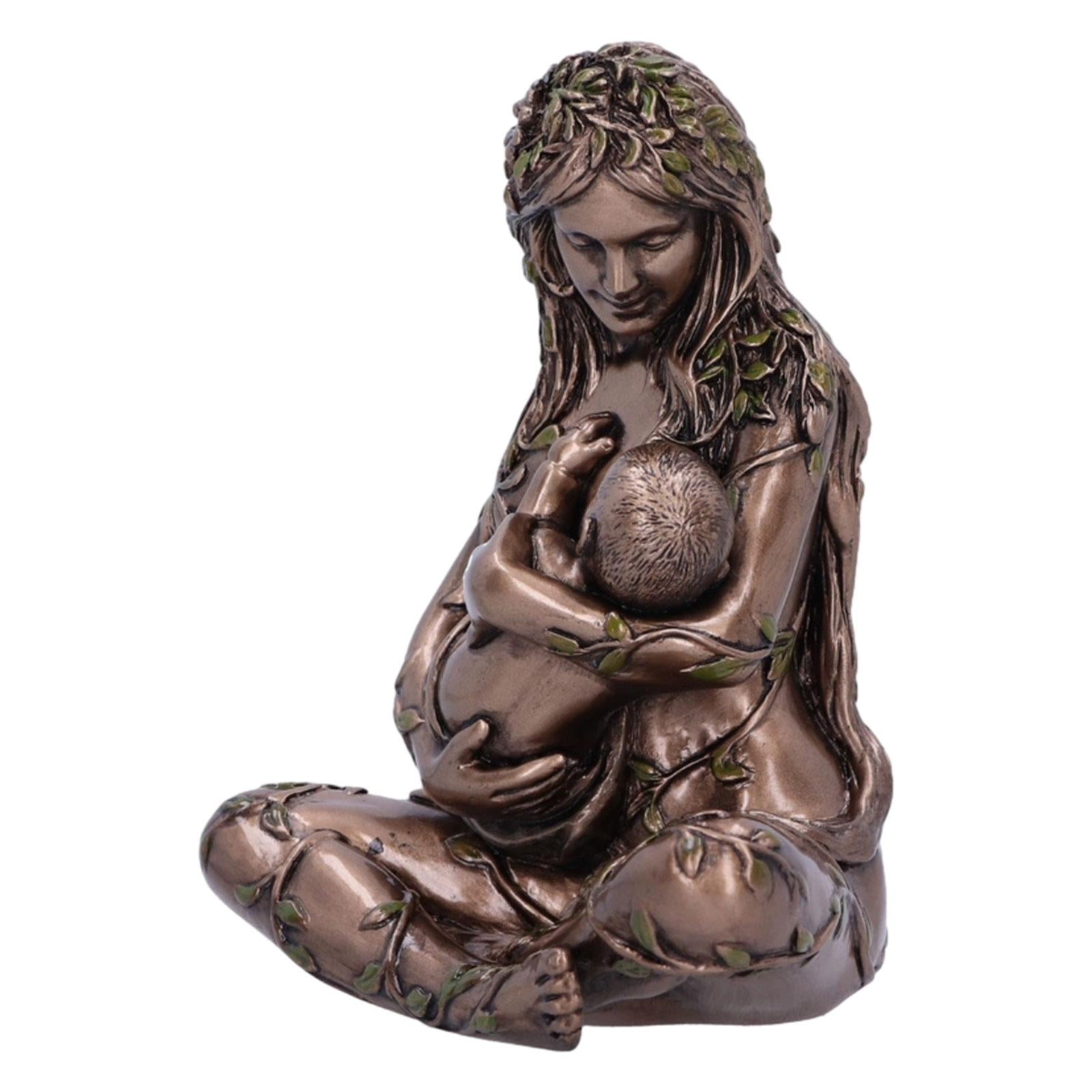 Mother Earth Statue Woman Crafts Sculpture for Bookshelf Living Room Bedroom