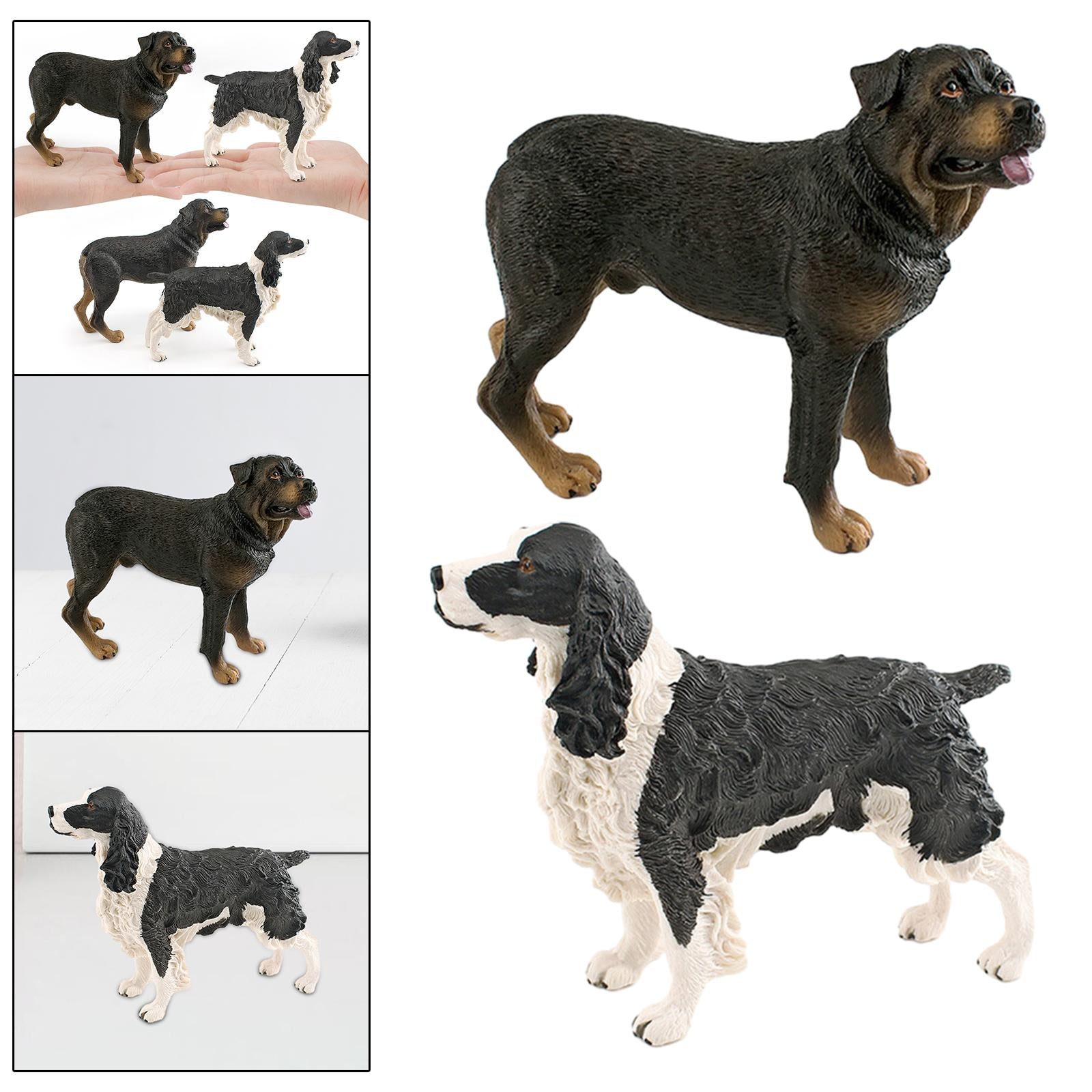 Dog Figurine Animal Toy Dog Sculptures for Home Living Room Indoor Outdoor