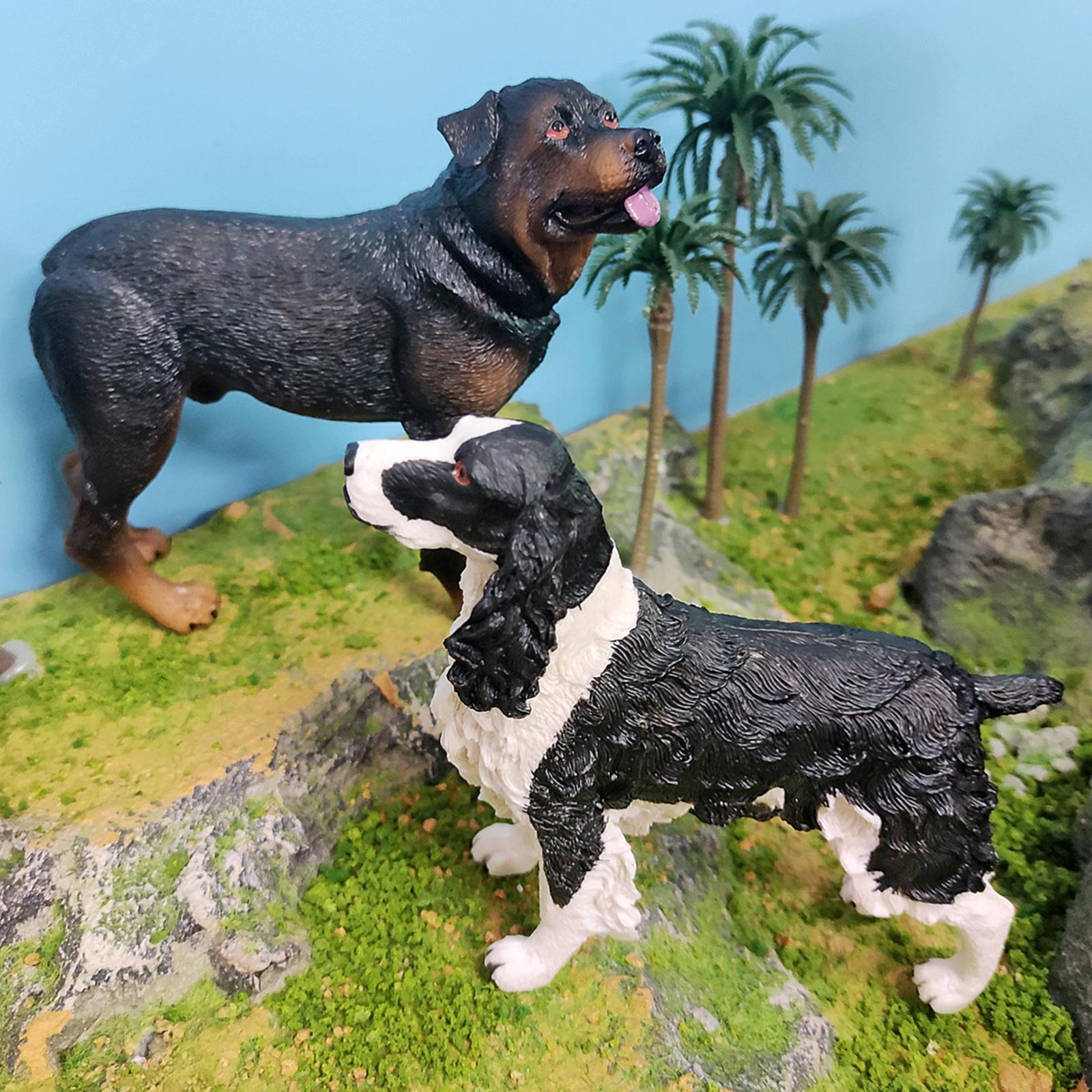 Dog Figurine Animal Toy Dog Sculptures for Home Living Room Indoor Outdoor