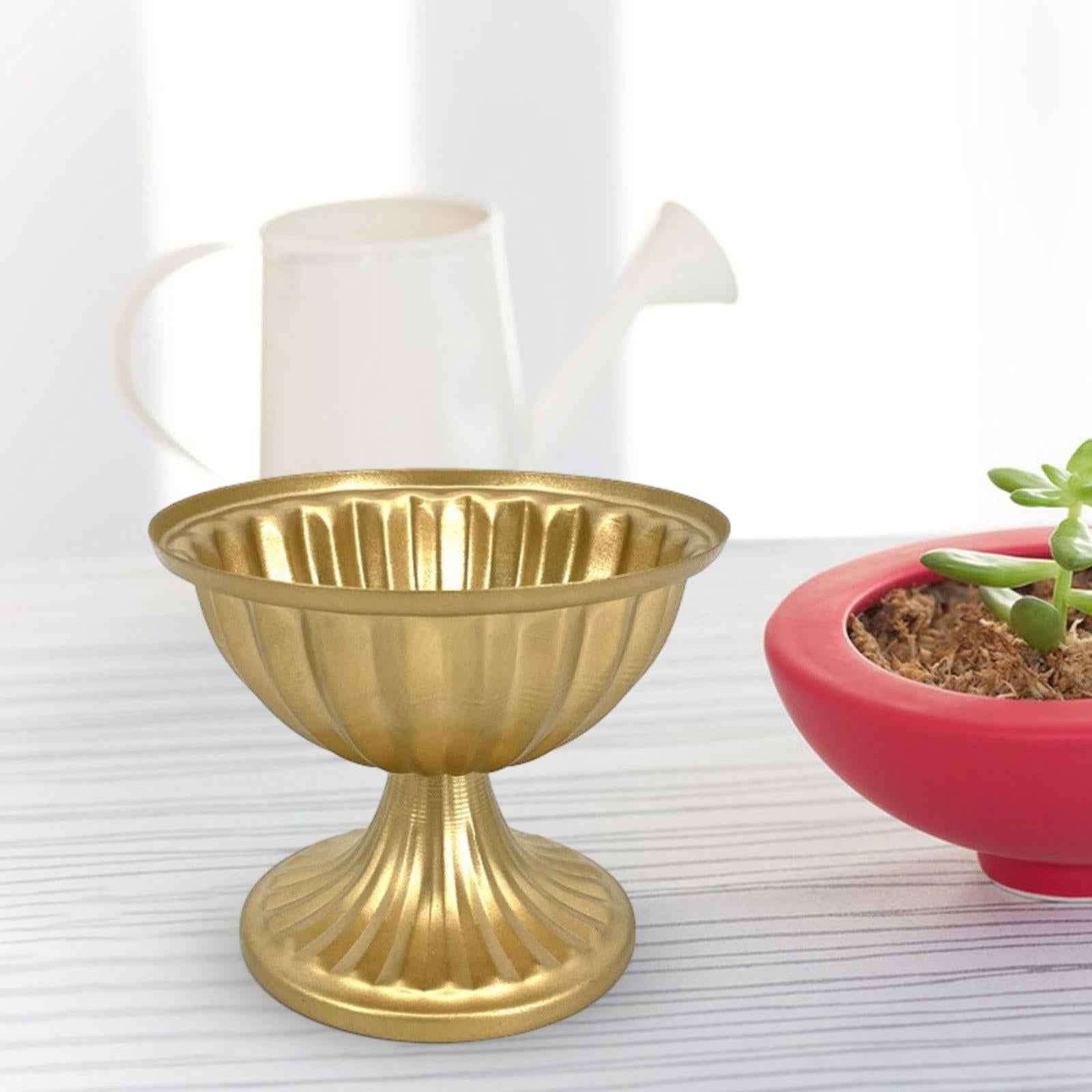 Decorative Vase Classic Iron Urn Planter for Living Room Indoor Dining Table gold large
