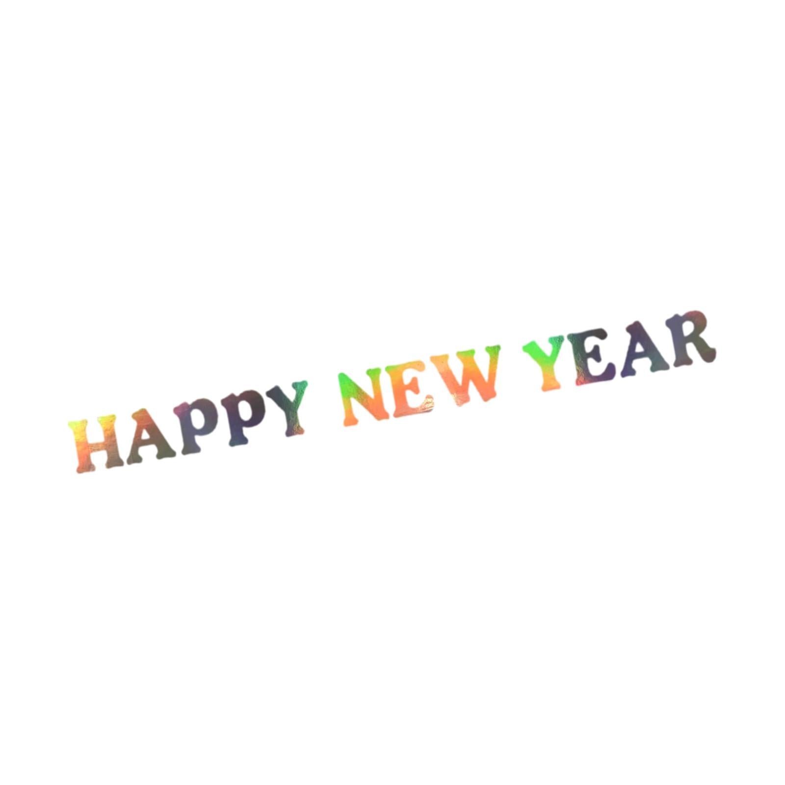 2024 Happy New Year Banner with String Party Supplies for Living Room Sturdy Style B