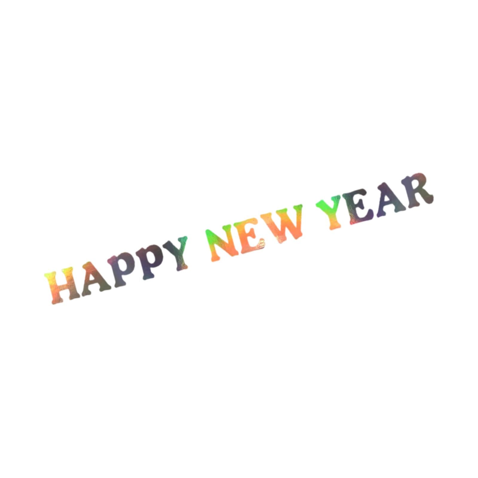 2024 Happy New Year Banner with String Party Supplies for Living Room Sturdy Style B