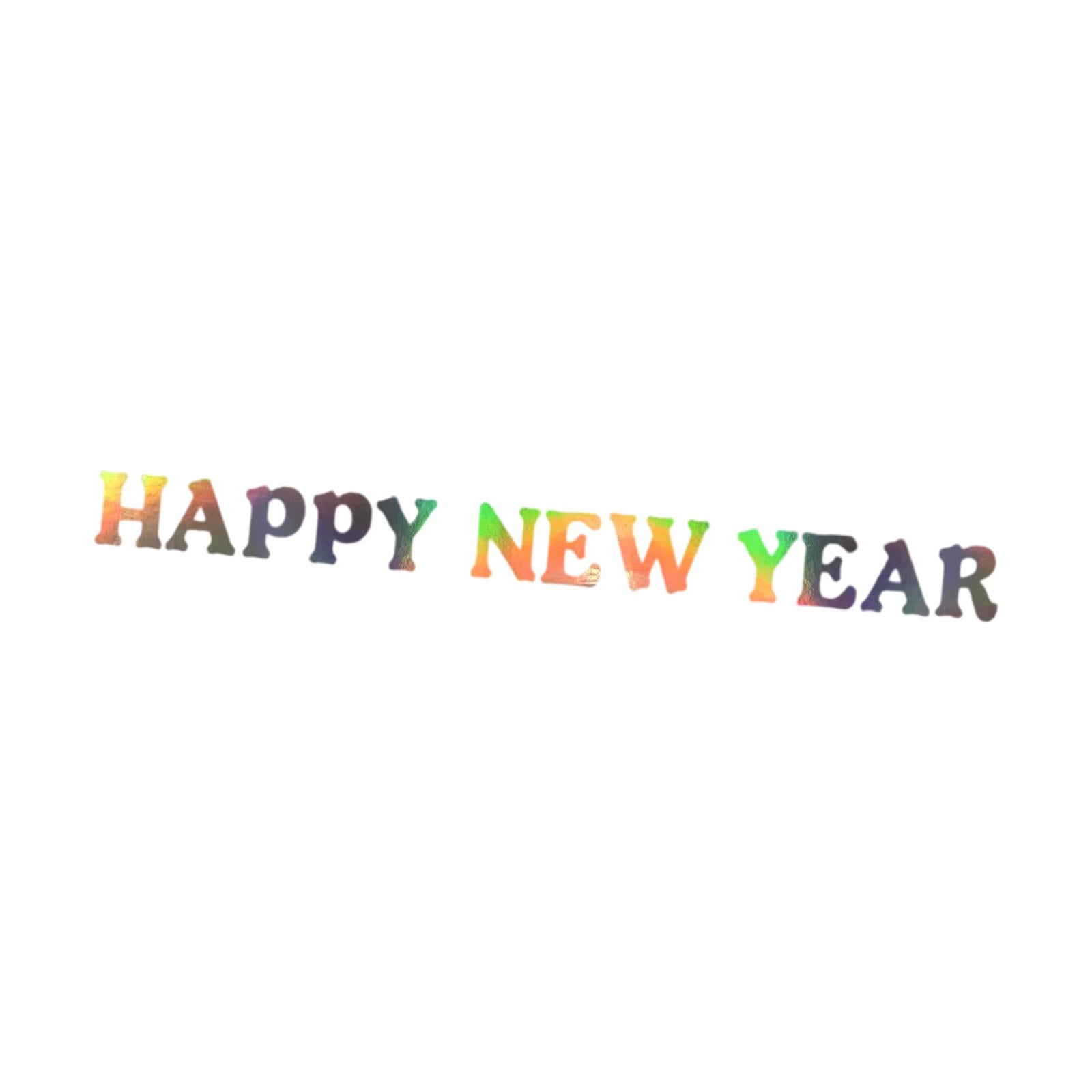 2024 Happy New Year Banner with String Party Supplies for Living Room Sturdy Style B