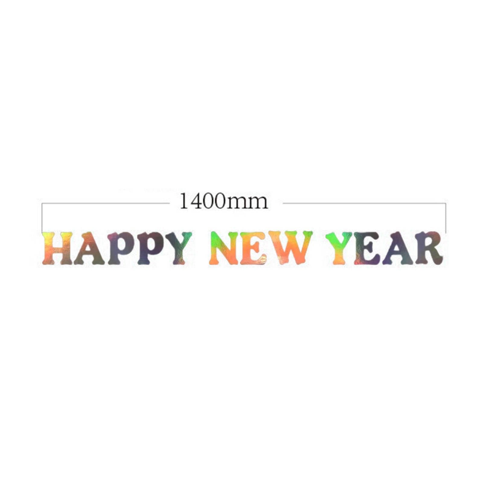 2024 Happy New Year Banner with String Party Supplies for Living Room Sturdy Style B