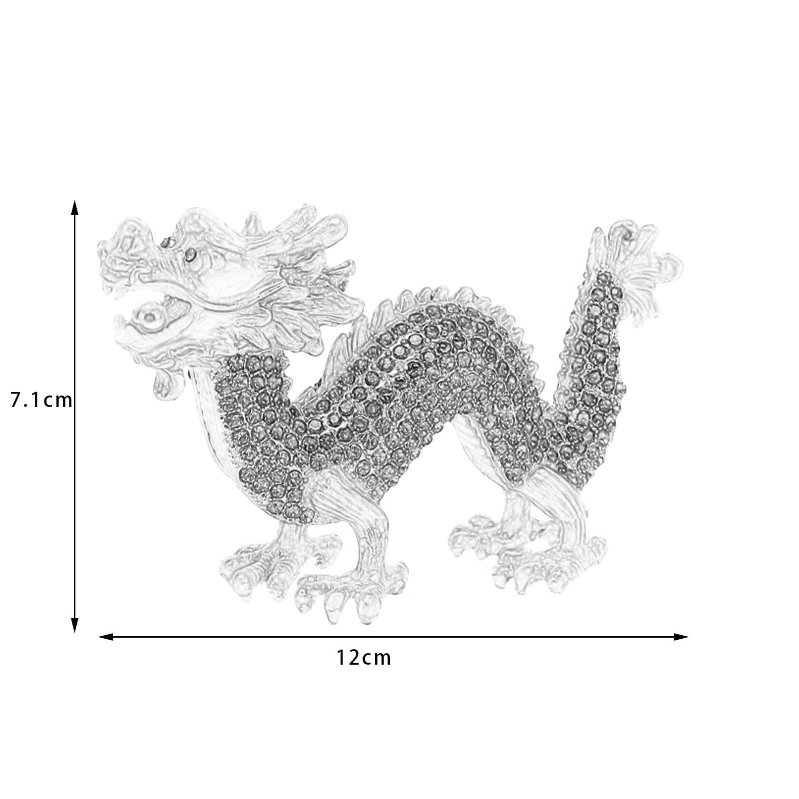 Mini Dragon Figurine Crafts Animal Sculpture for Spring Festivals Shelf Desk Gold
