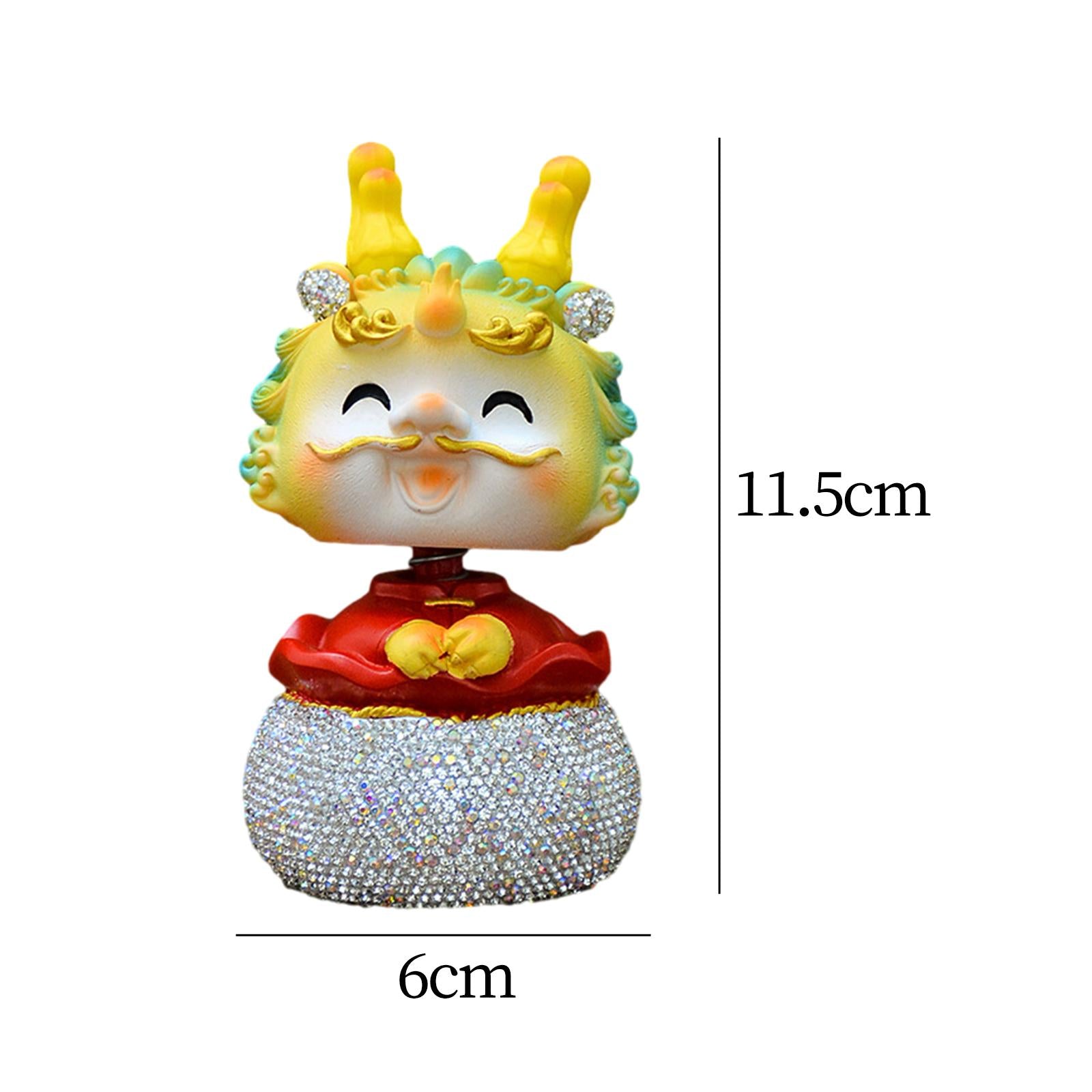 Chinese New Year Dragon Figurine Mini for Car Dashboard Desktop Bedroom Style B