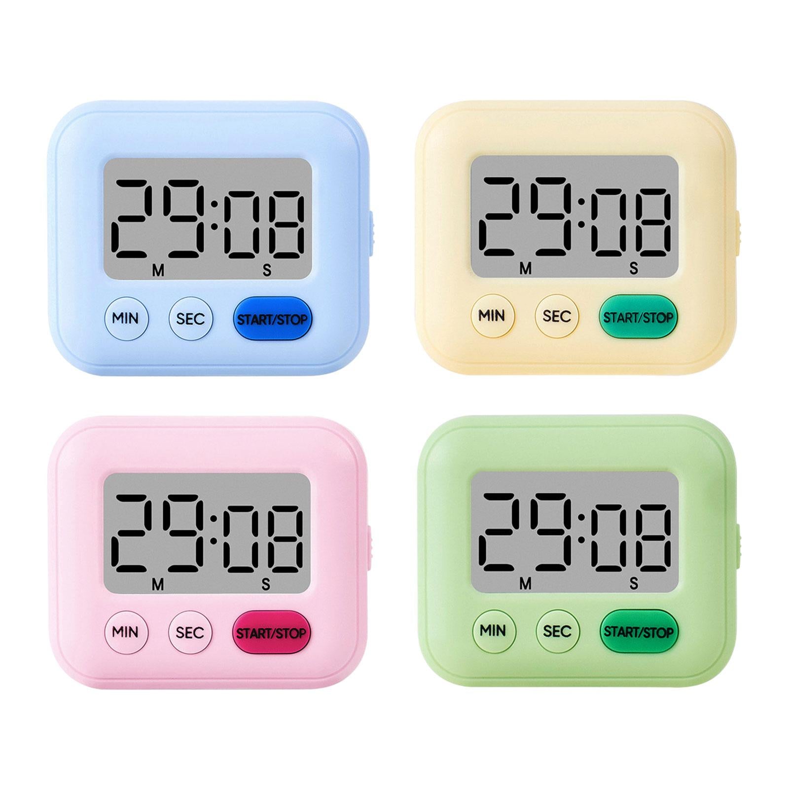 3xCooking timers for Baking Magnetic Classroom Timer for Sports Office Cooking Pink