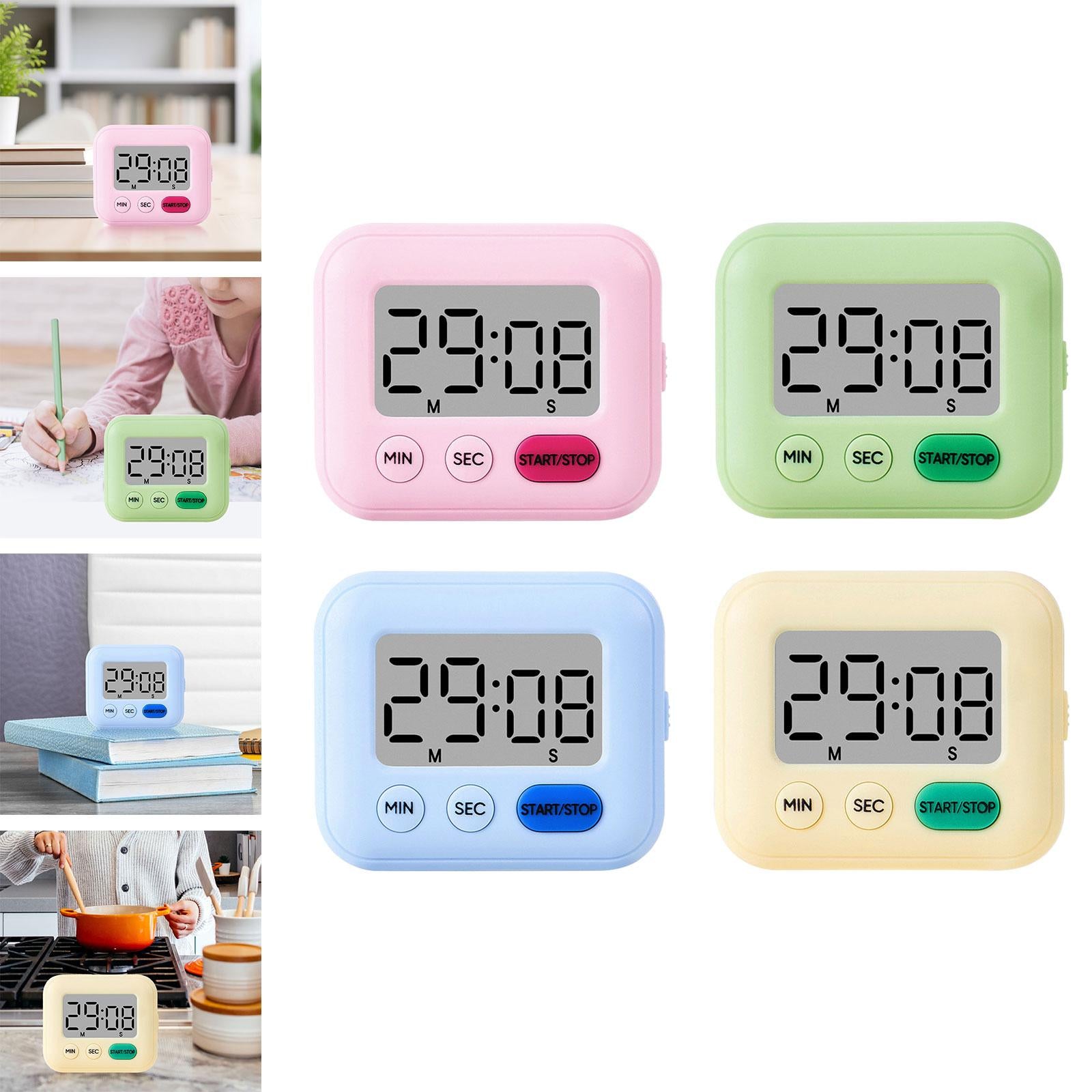4xCooking timers for Baking Magnetic Classroom Timer for Sports Office Cooking Pink