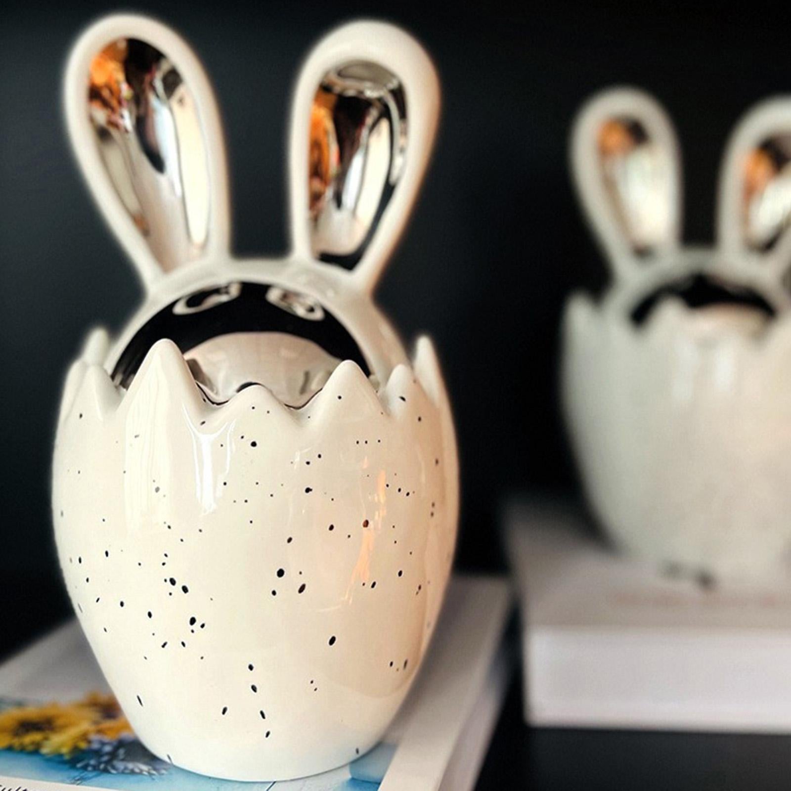 Eggshell Rabbit Desktop Ornaments Ceramics Living Room Easter Bunny Figurine