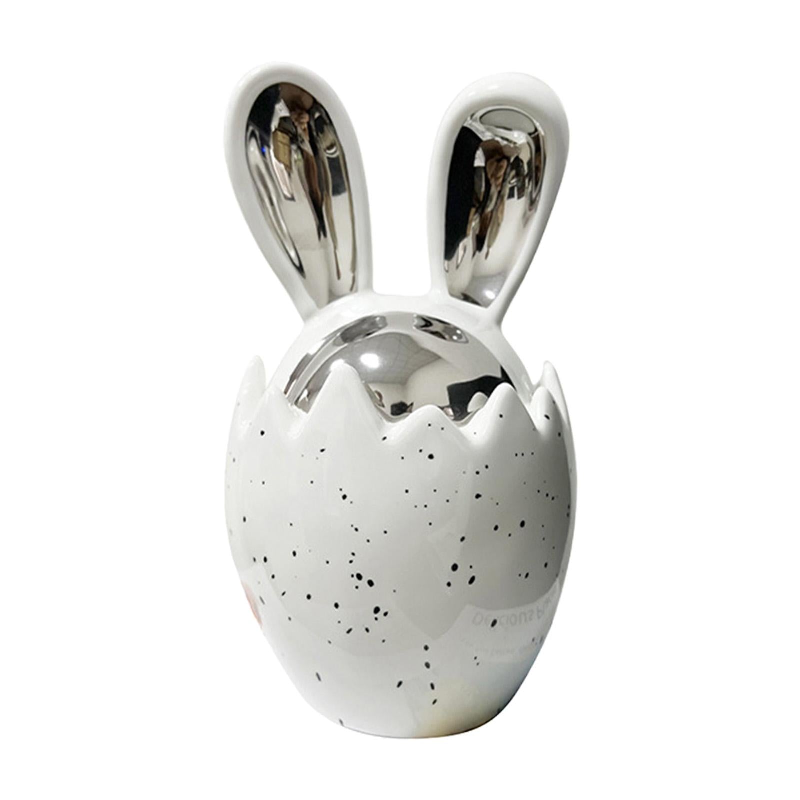 Eggshell Rabbit Desktop Ornaments Ceramics Living Room Easter Bunny Figurine