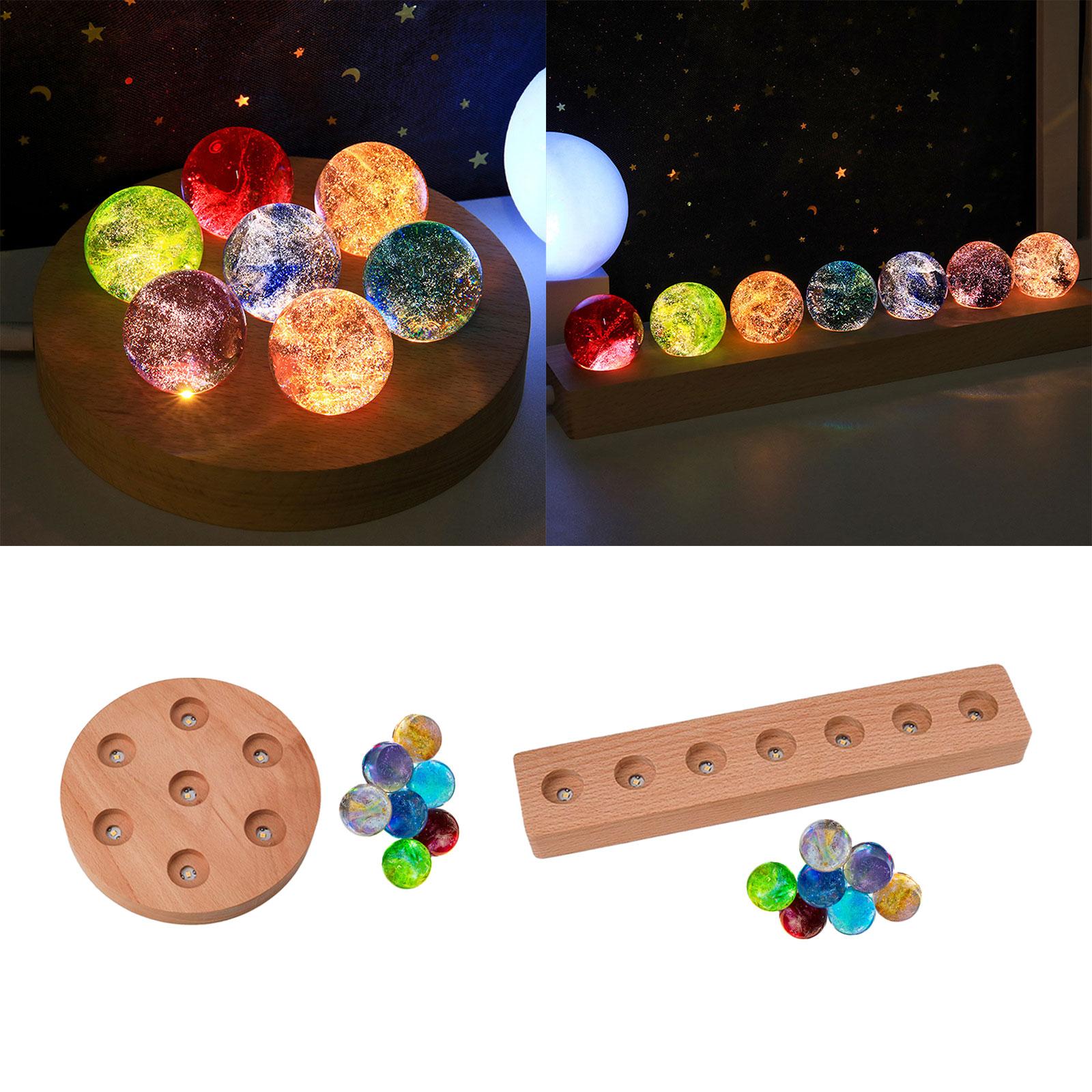 Glass Ball Night Light Desktop Ornament for Bedside Bedroom Home Decoration