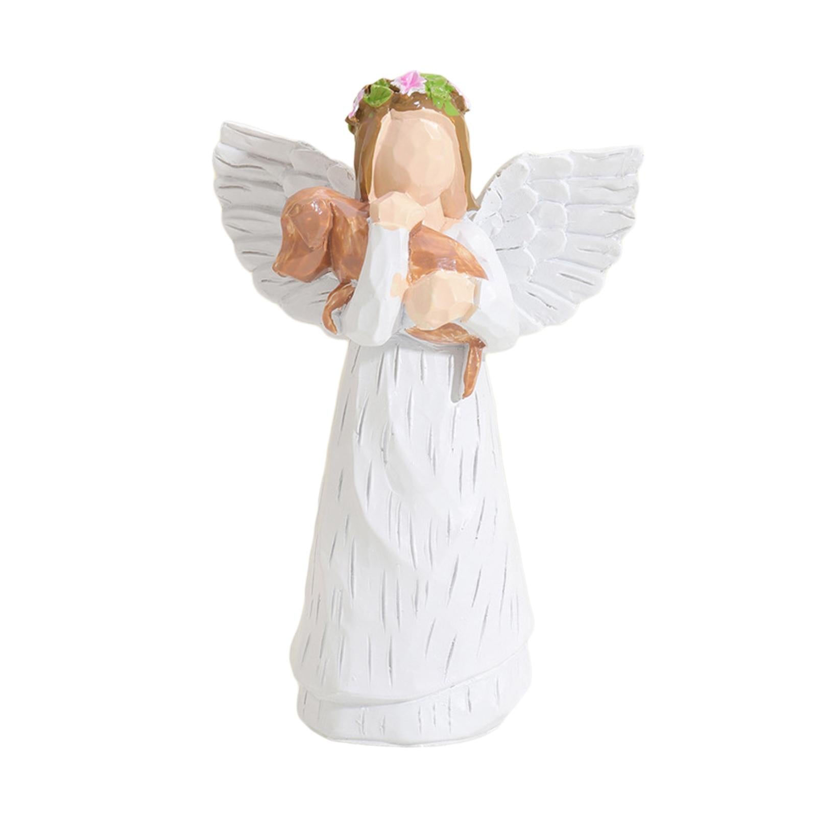Angel Statue Angel of Friendship Dog Cute Resin for Living Room Desktop Room