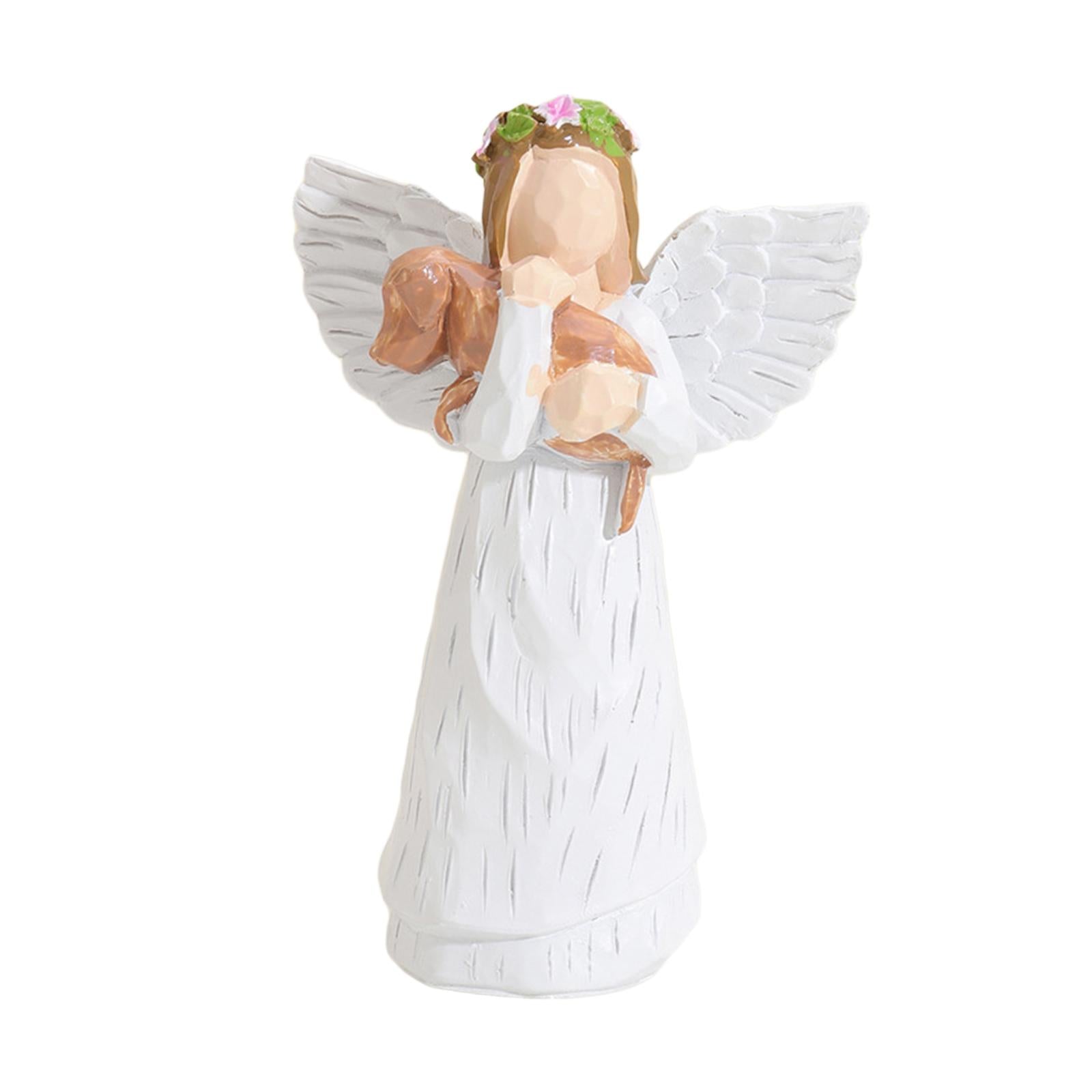 Angel Statue Angel of Friendship Dog Cute Resin for Living Room Desktop Room