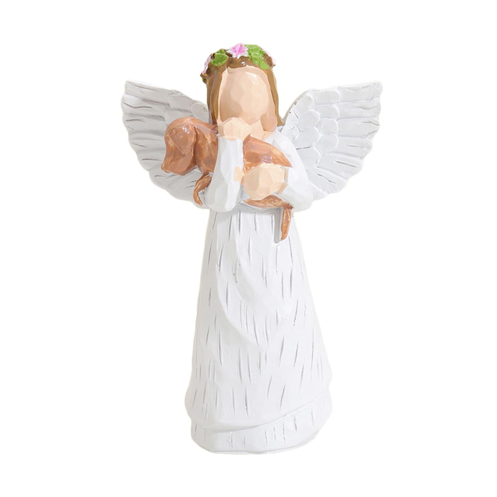 Angel Statue Angel of Friendship Dog Cute Resin for Living Room Desktop Room