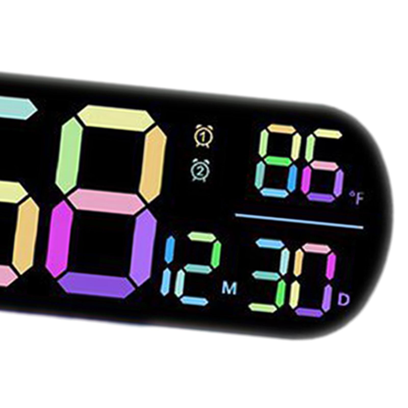 Digital Alarm Clock Date Time Calendar LED Clock for Living Room Gym Bedroom