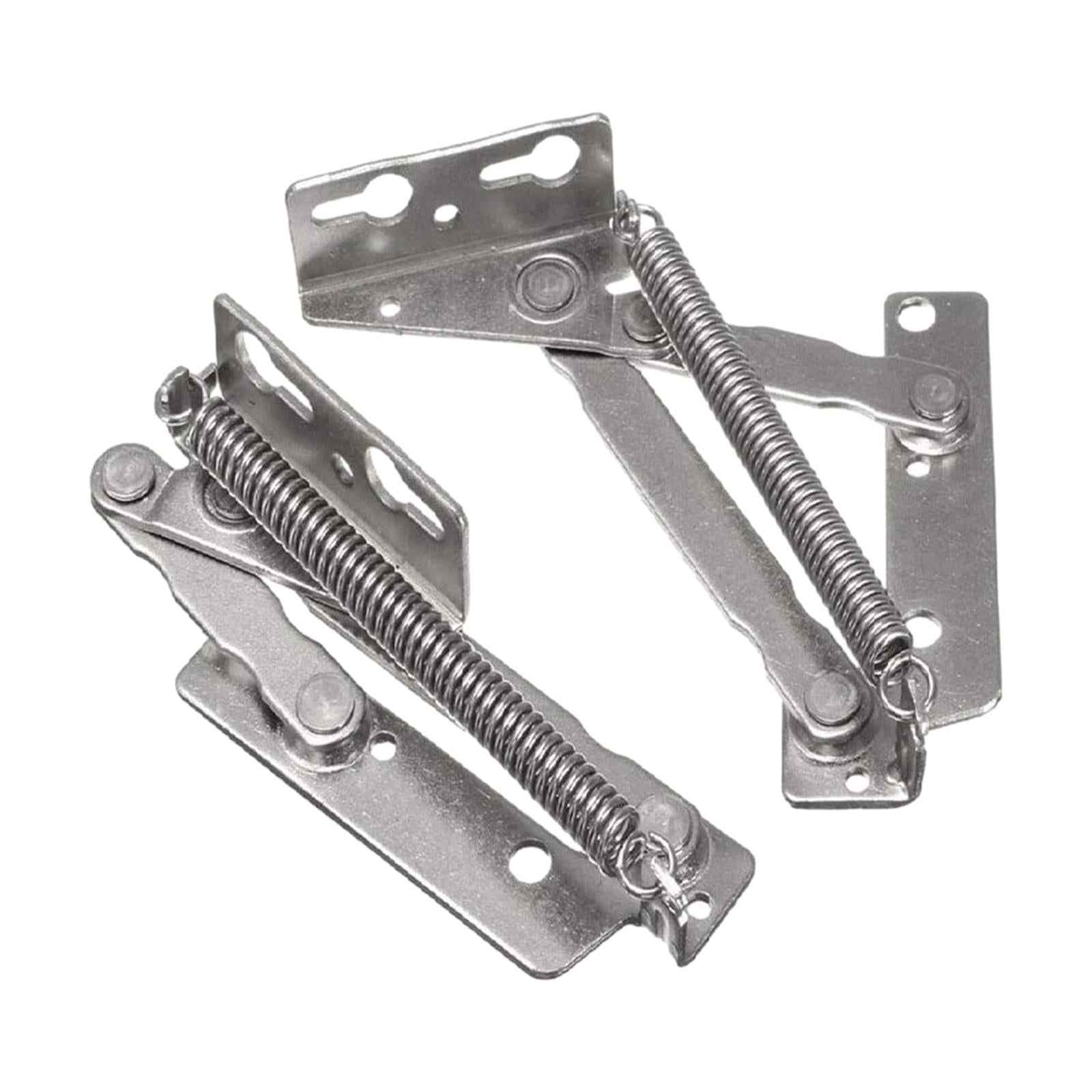 2Pcs 80 Degree Foldable Lifting Brackets Steel Spring Hinge for Folding Sofa