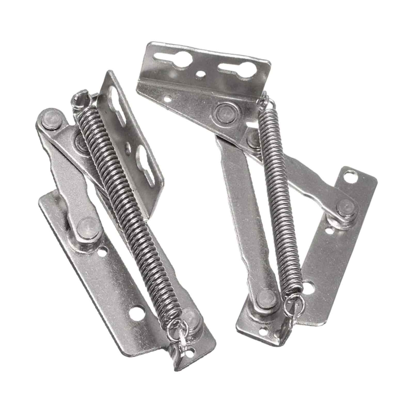 2Pcs 80 Degree Foldable Lifting Brackets Steel Spring Hinge for Folding Sofa