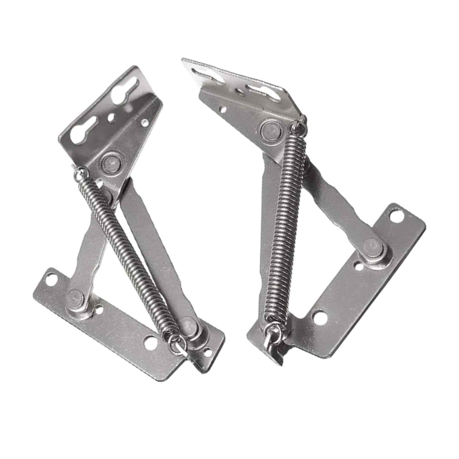 2Pcs 80 Degree Foldable Lifting Brackets Steel Spring Hinge for Folding Sofa