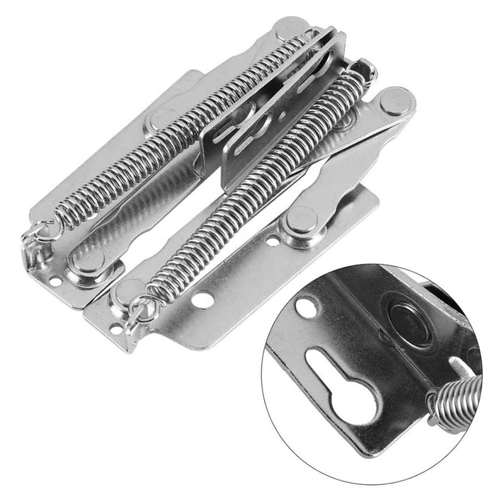 2Pcs 80 Degree Foldable Lifting Brackets Steel Spring Hinge for Folding Sofa