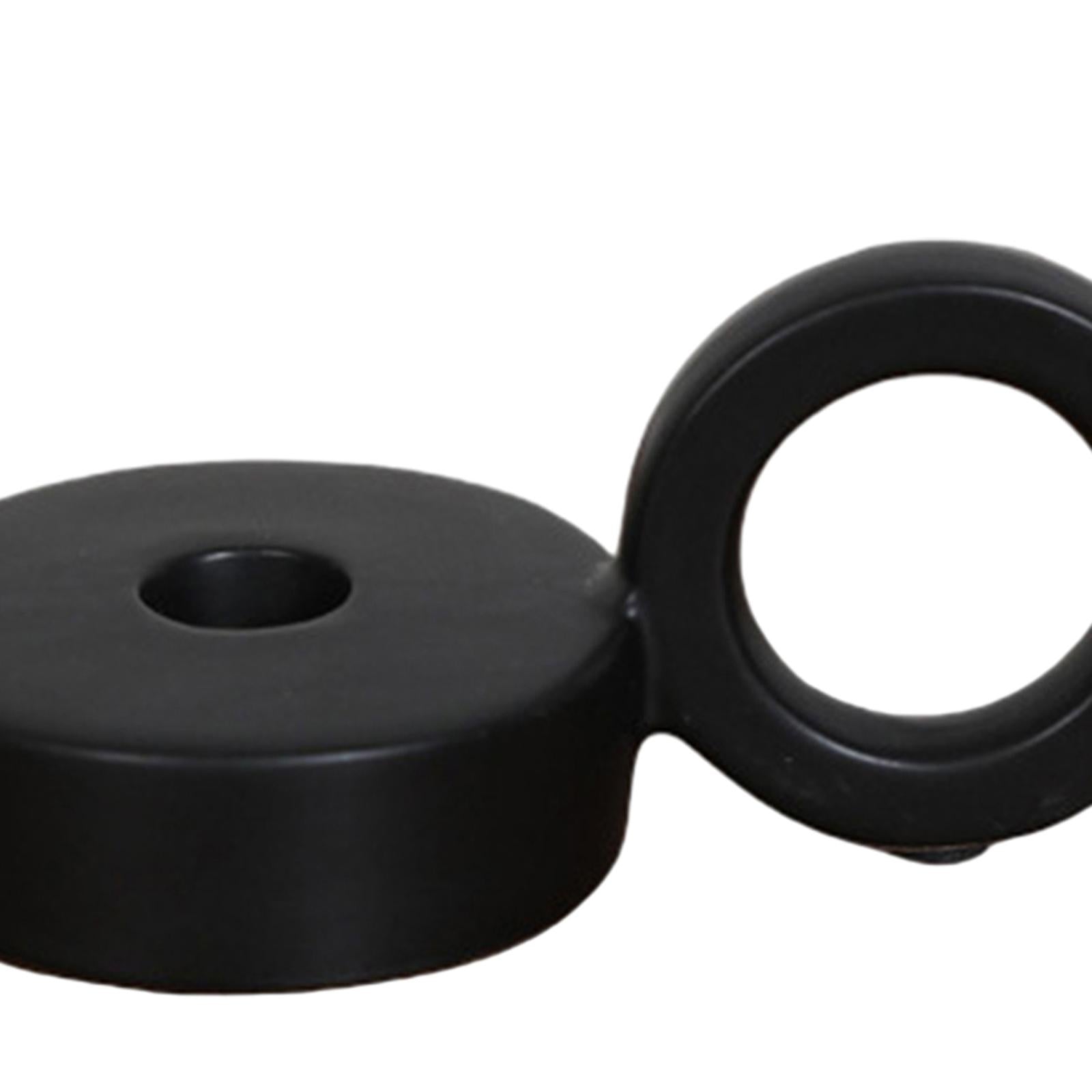 Candle Holder Creative Candle Stand for Housewarming Gifts Anniversary Party Black