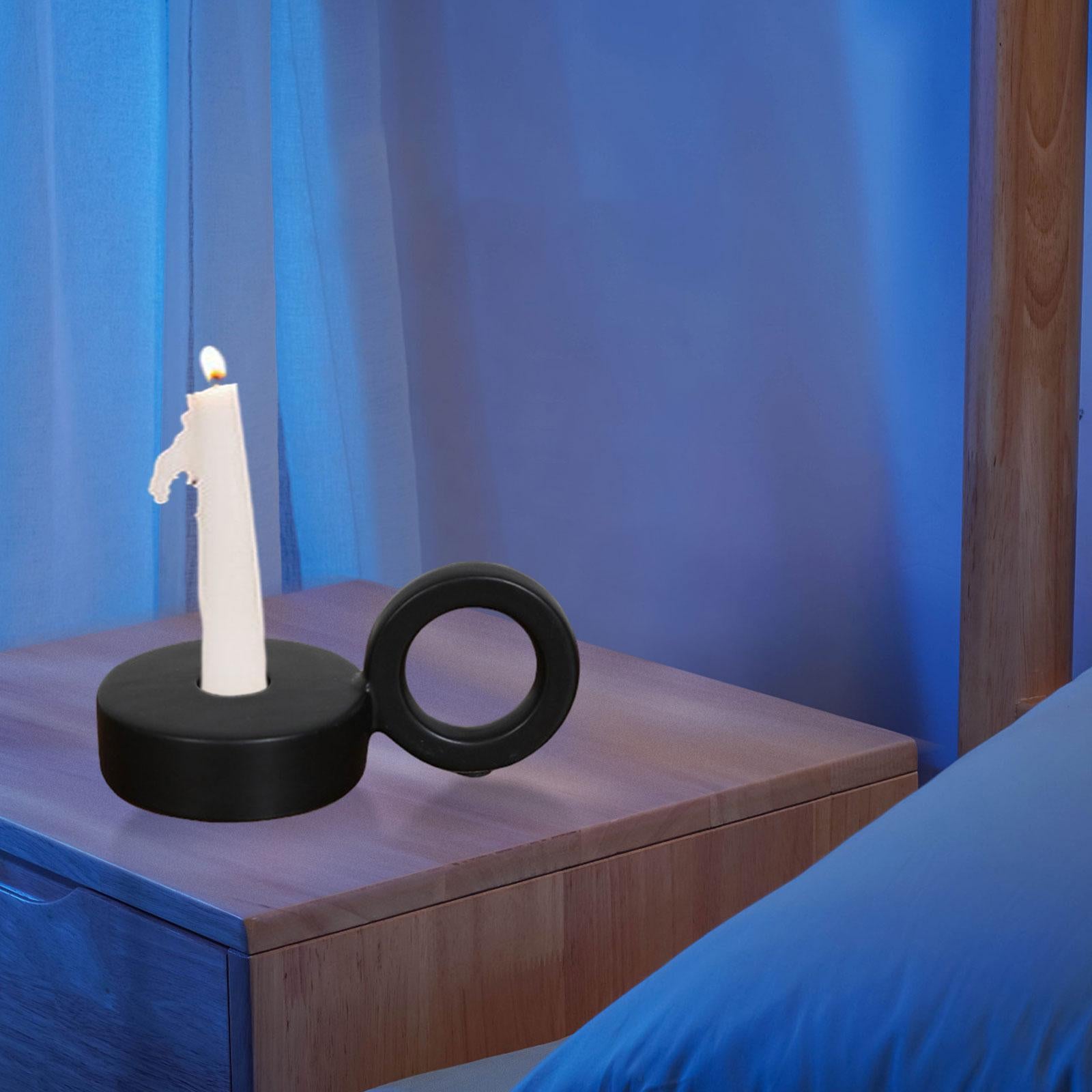 Candle Holder Creative Candle Stand for Housewarming Gifts Anniversary Party Black