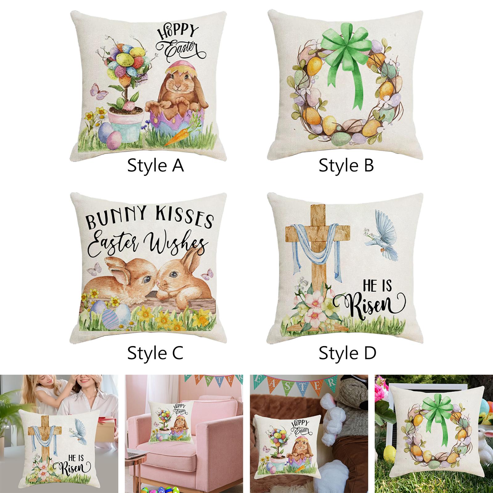 Easter Pillow Cover Easter Decor Holiday Decor Home Decor Easter Pillow Case Style A