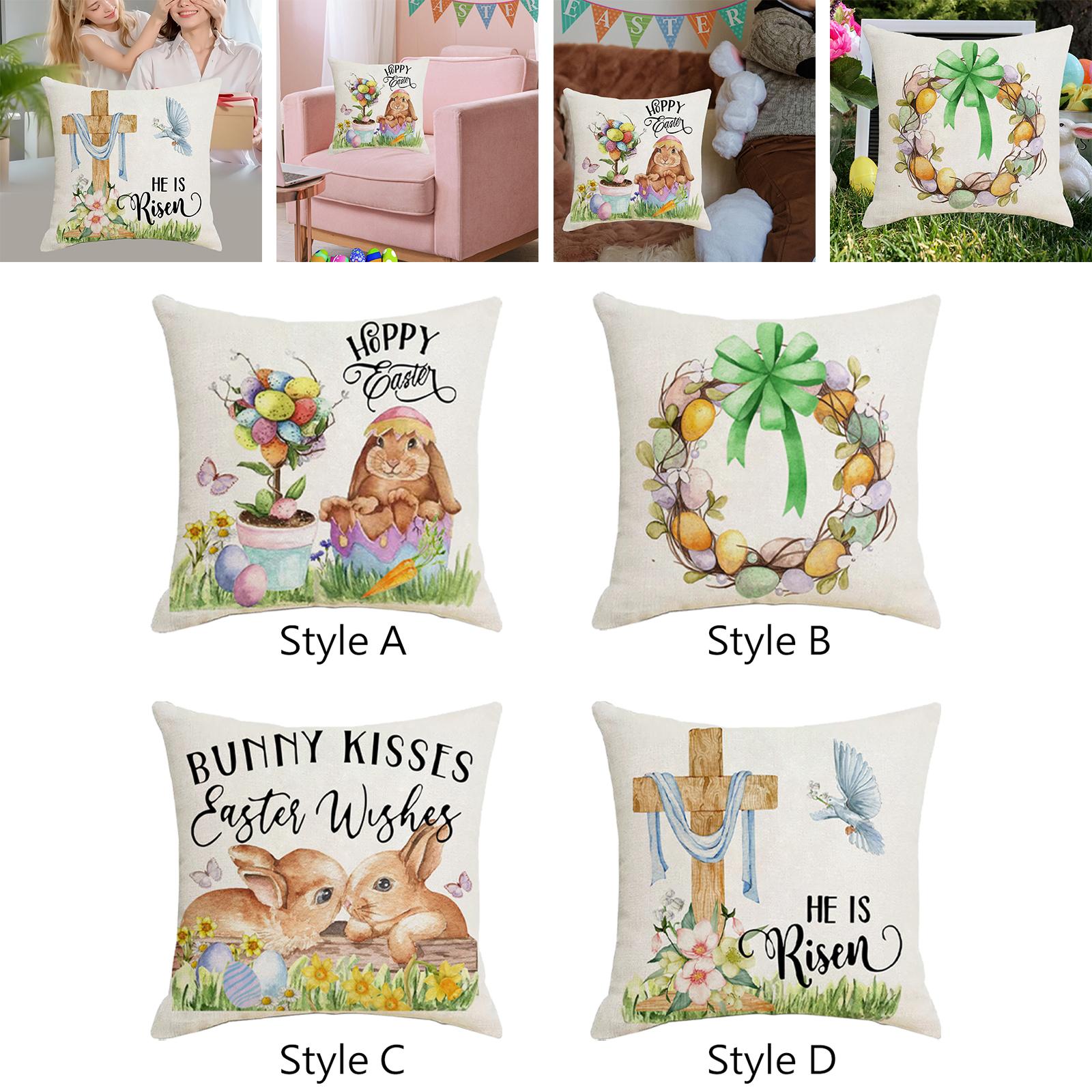 Easter Pillow Cover Easter Decor Holiday Decor Home Decor Easter Pillow Case Style A