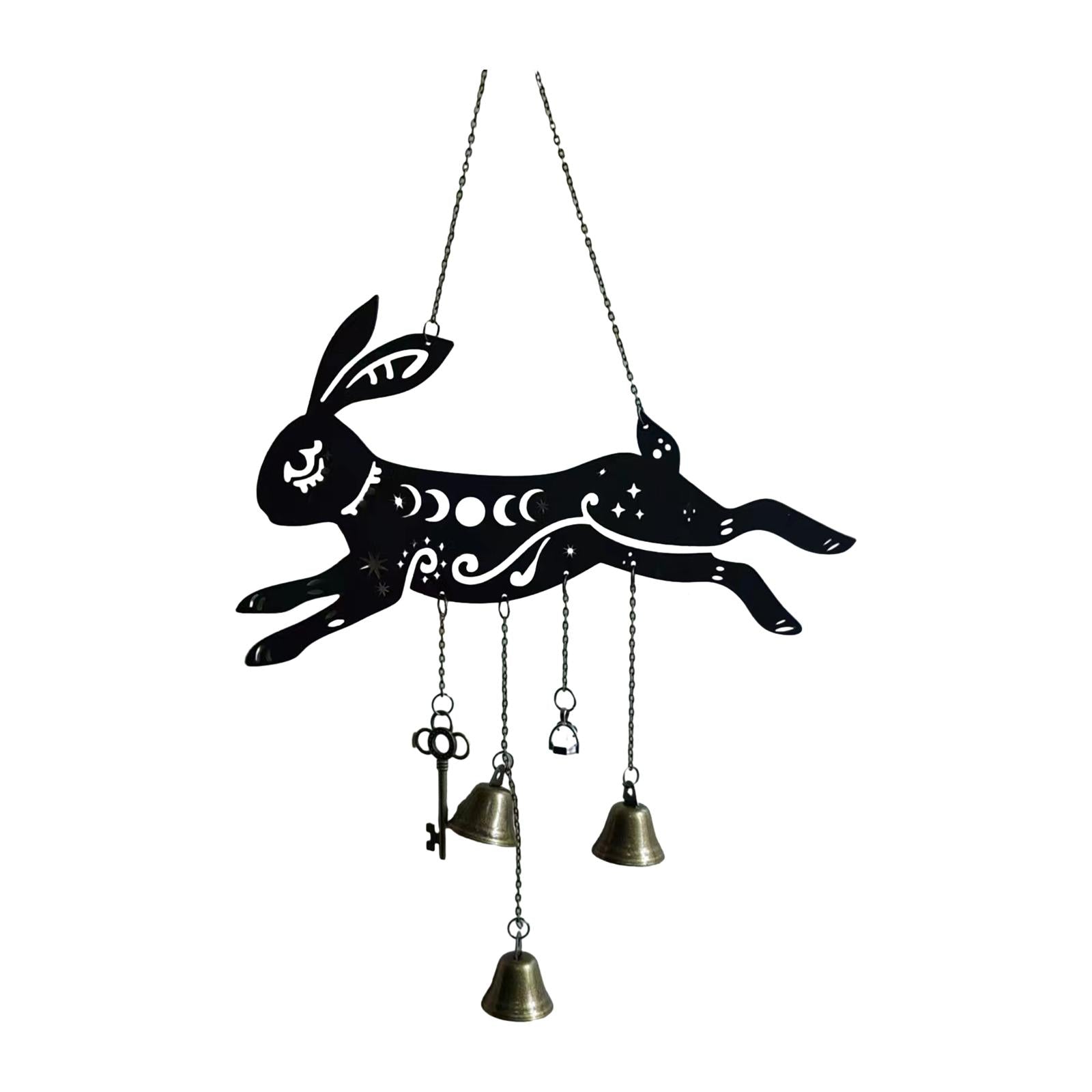 Metal Wind Chime Easter Pendant Gift Party Supplies Decorations Hanging Bell Rabbit