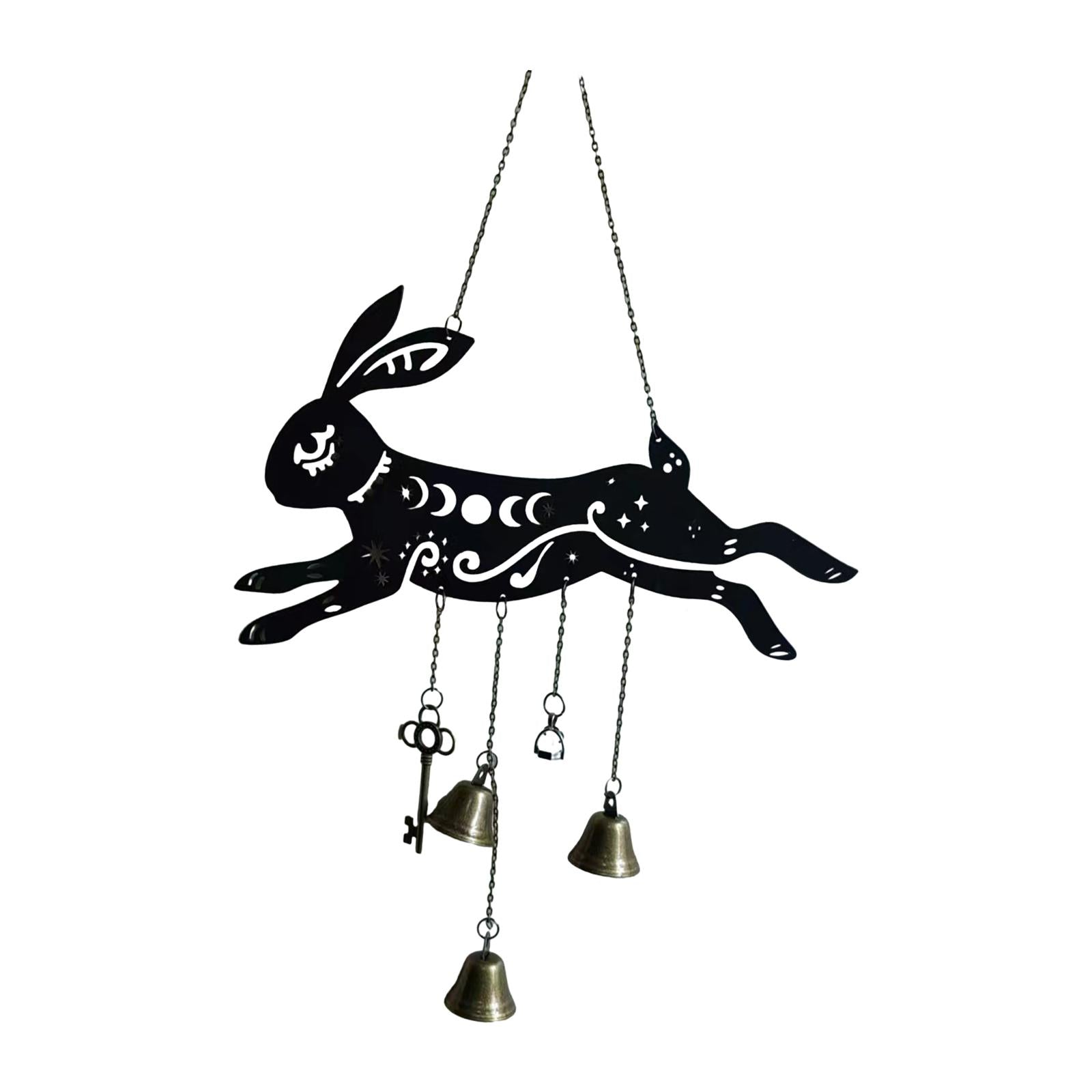 Metal Wind Chime Easter Pendant Gift Party Supplies Decorations Hanging Bell Rabbit