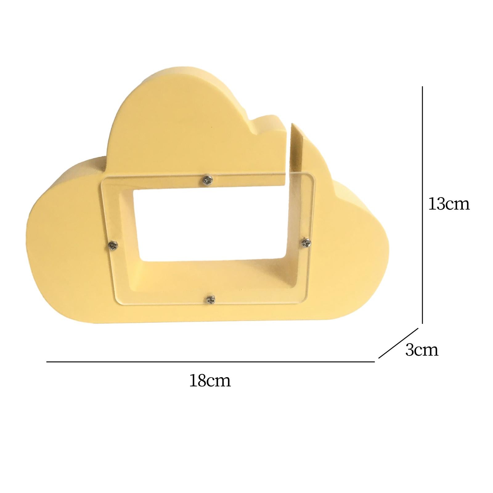 Piggy Bank Cloud Shape Storage Money Box for Wedding Vacation Birthday Gifts Creamy yellow