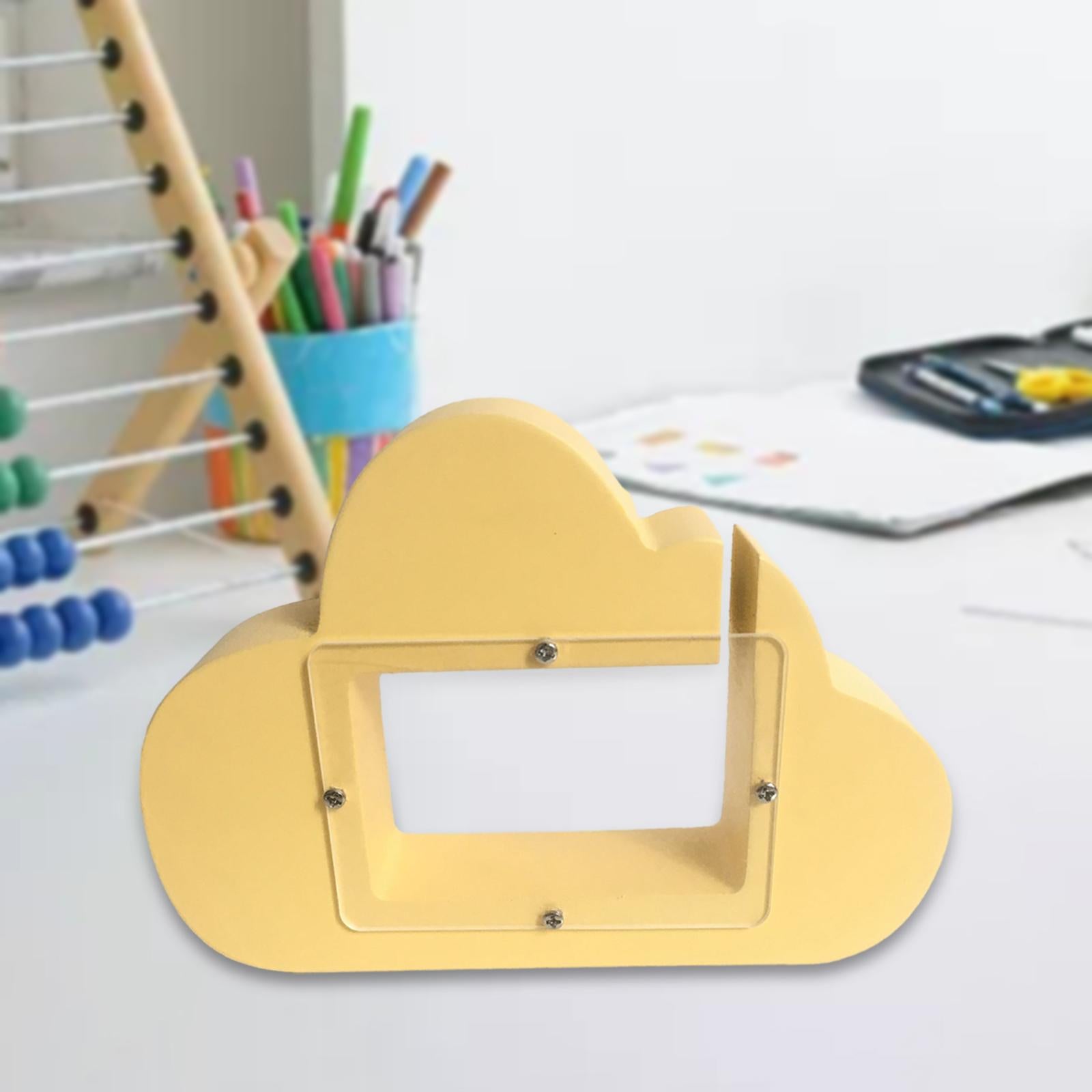 Piggy Bank Cloud Shape Storage Money Box for Wedding Vacation Birthday Gifts Creamy yellow