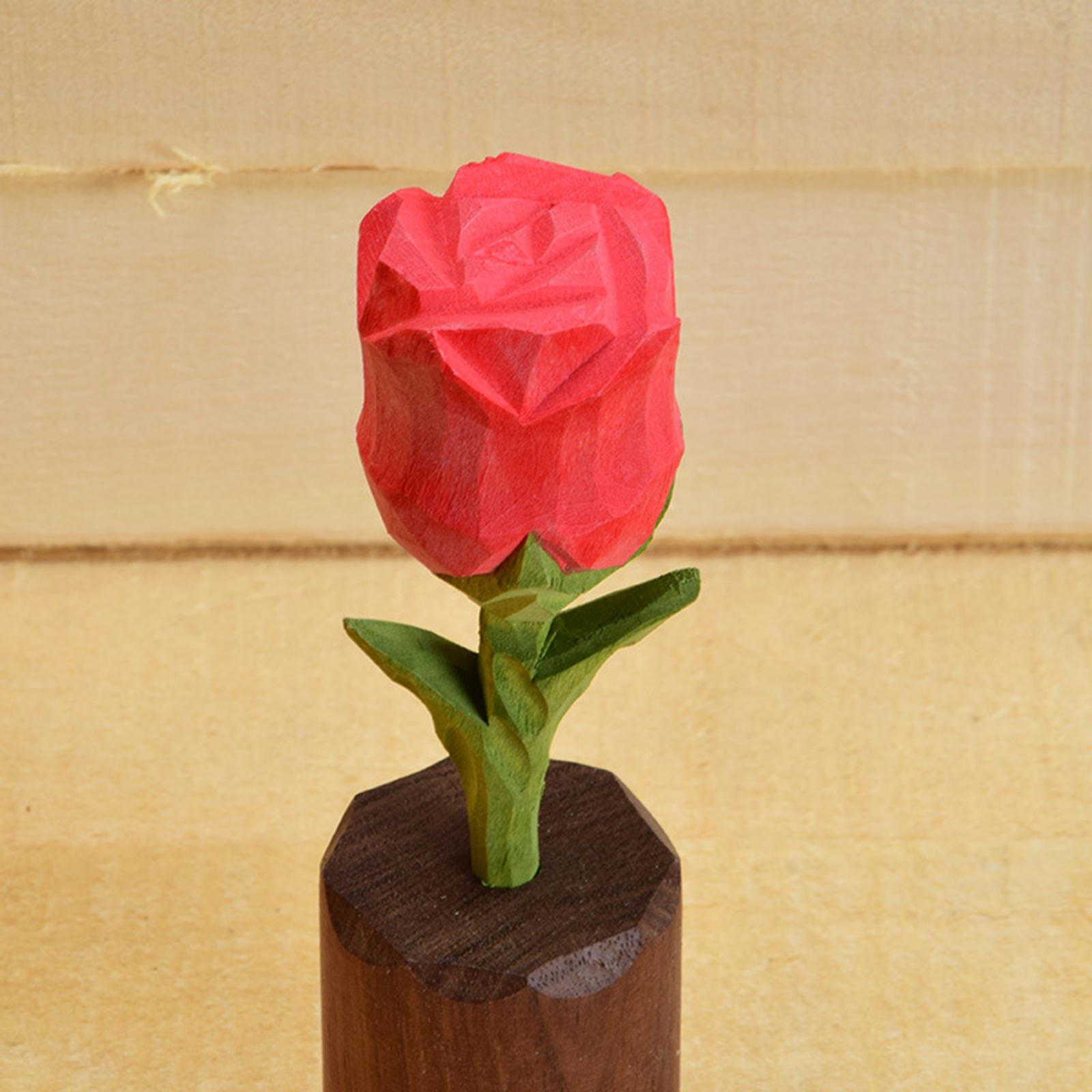 Artificial Wooden Flower Wooden Rose Ornaments for Wedding Arrangement Women