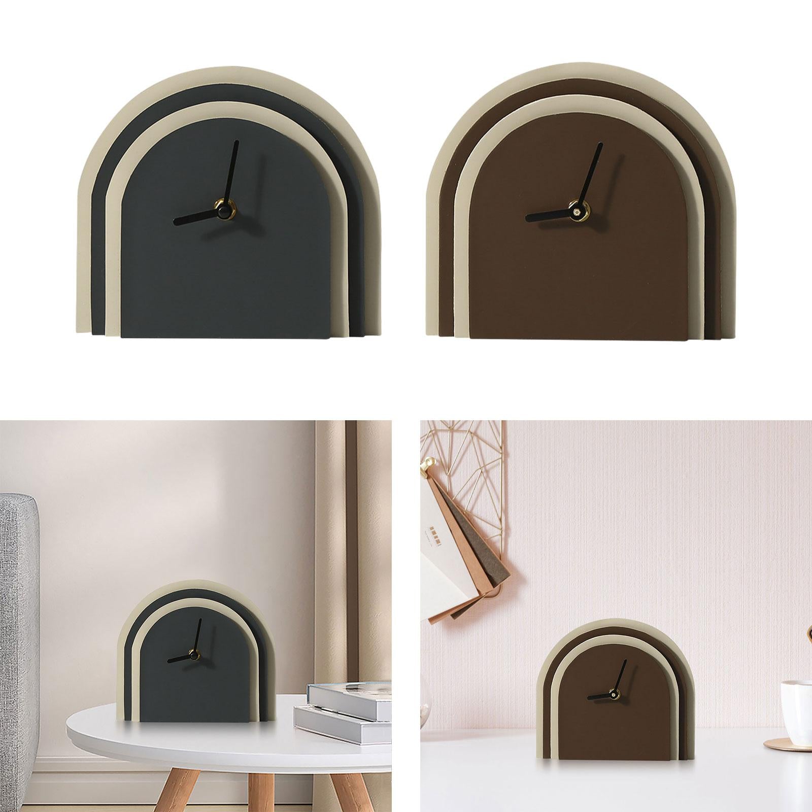 Clock Sculpture Figure Crafts Table Centerpieces Cabinet Table Clock Display Blue