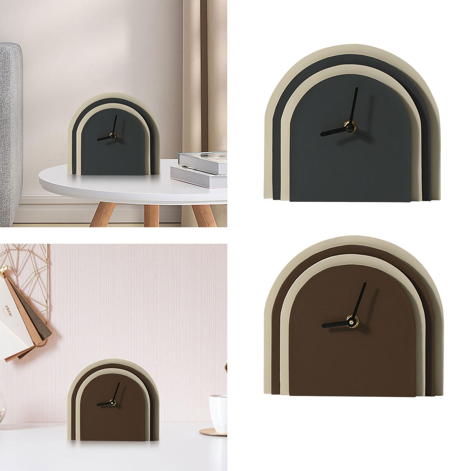Clock Sculpture Figure Crafts Table Centerpieces Cabinet Table Clock Display Blue