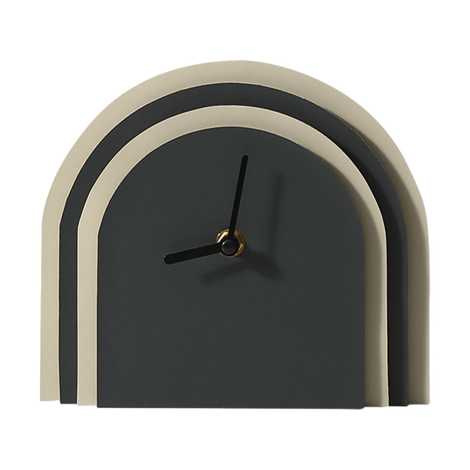 Clock Sculpture Figure Crafts Table Centerpieces Cabinet Table Clock Display Blue