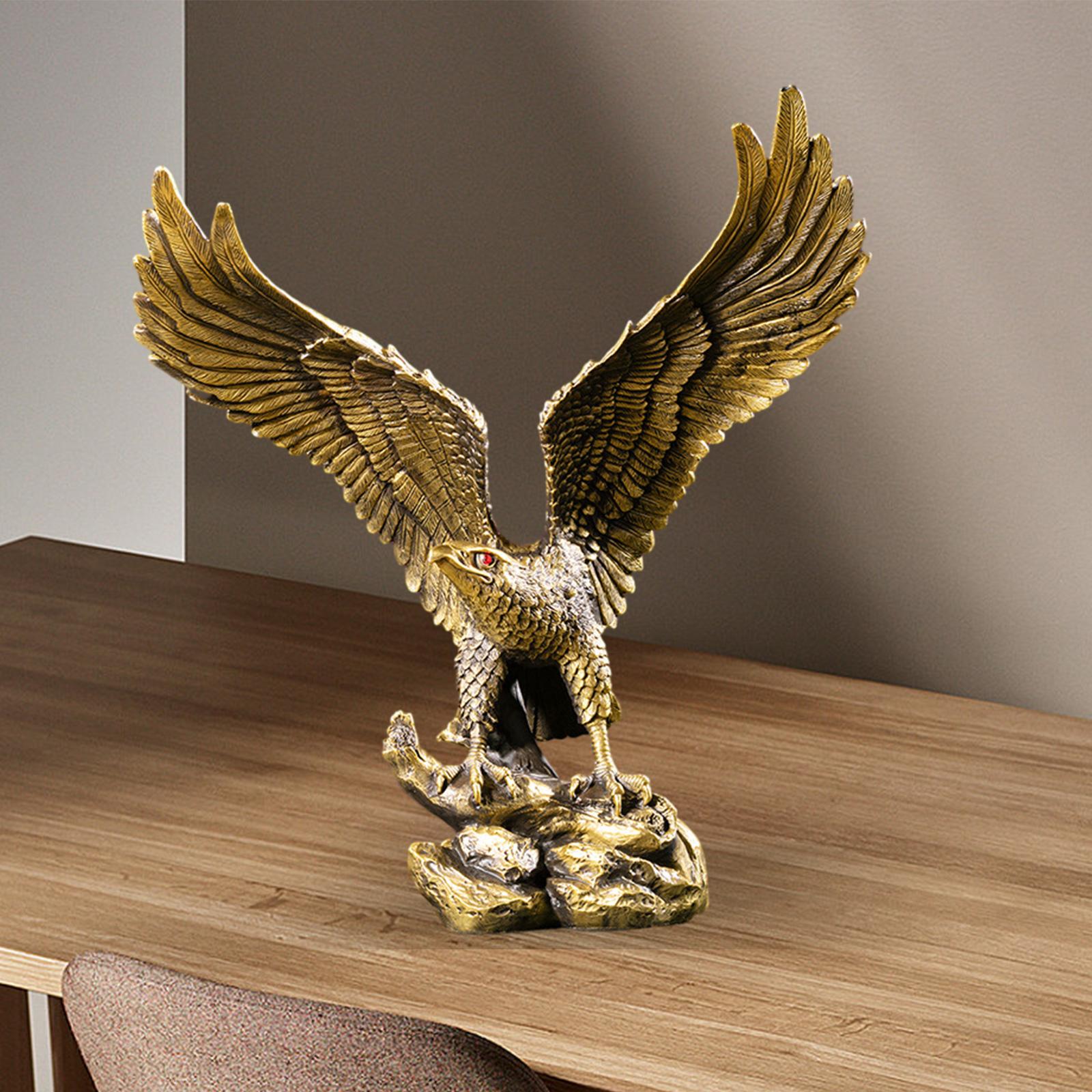 Eagle Sculpture Statue Decor for Indoor Outdoor Accessories Home Decorations