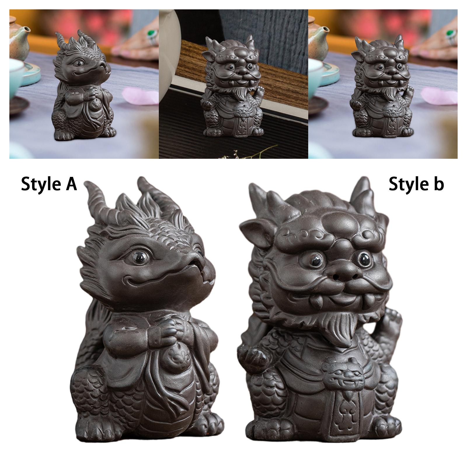 Tea Pet Ornament Decorative Pixiu Figurine for Accessory Living Room Stylish Style A
