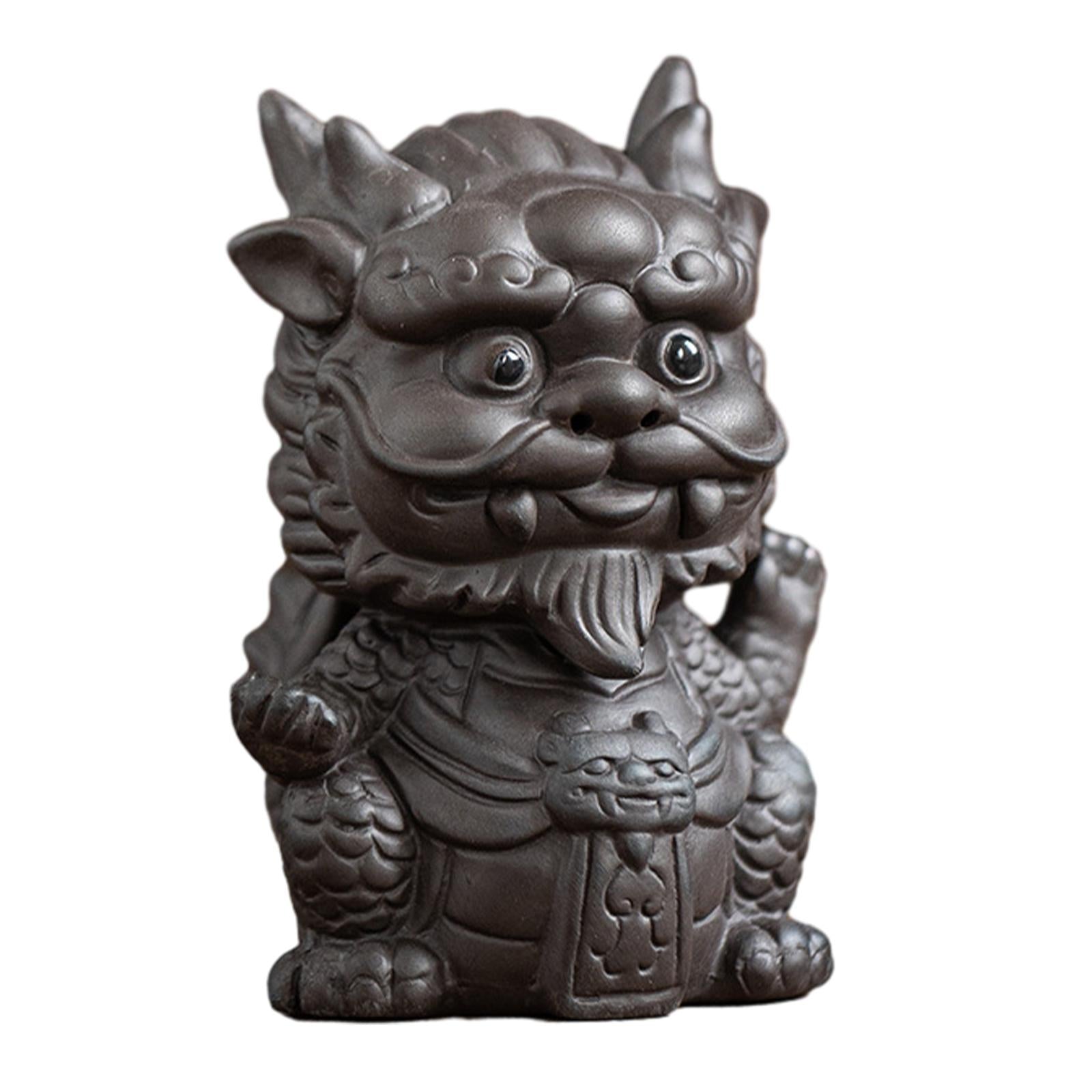 Tea Pet Ornament Decorative Pixiu Figurine for Accessory Living Room Stylish Style B