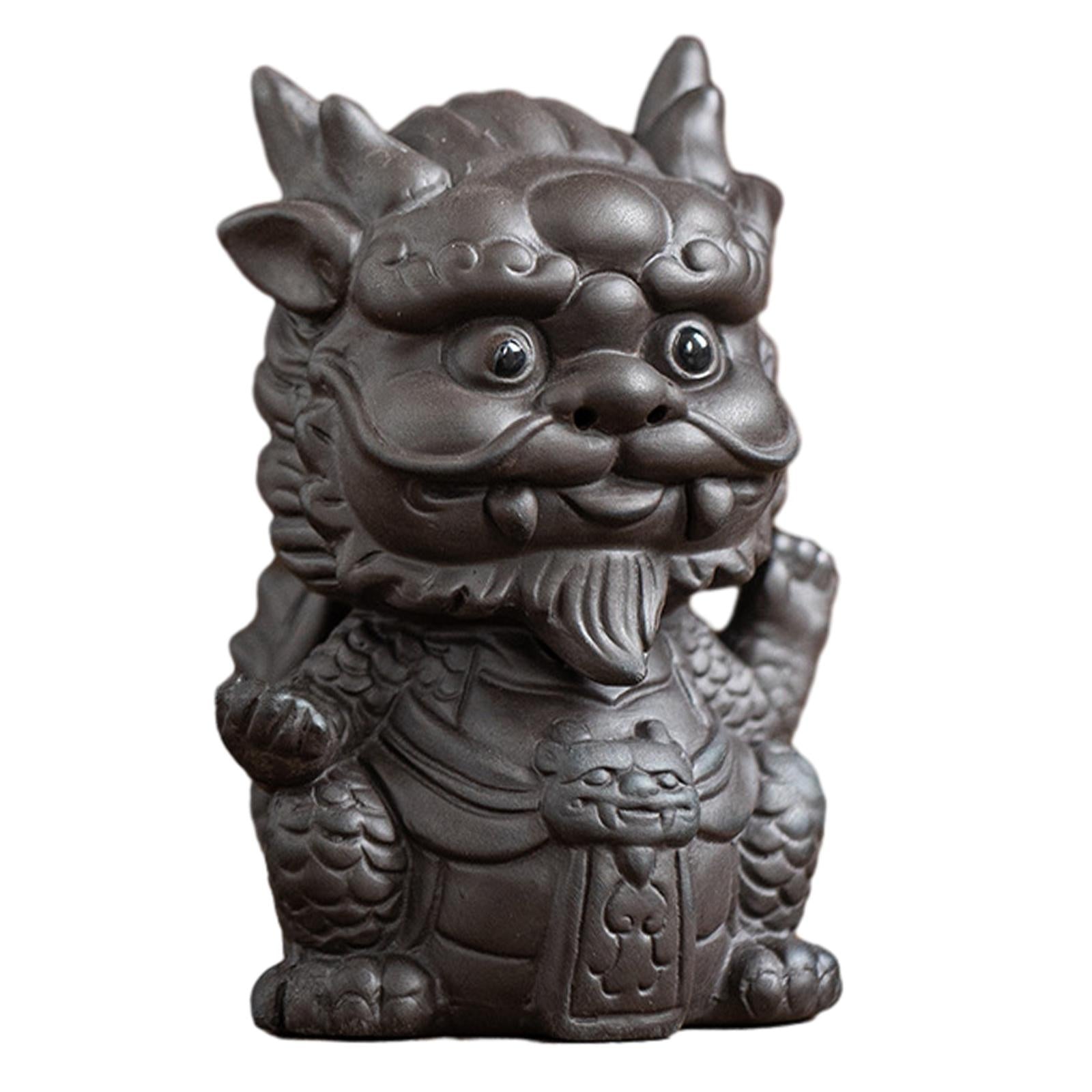 Tea Pet Ornament Decorative Pixiu Figurine for Accessory Living Room Stylish Style B