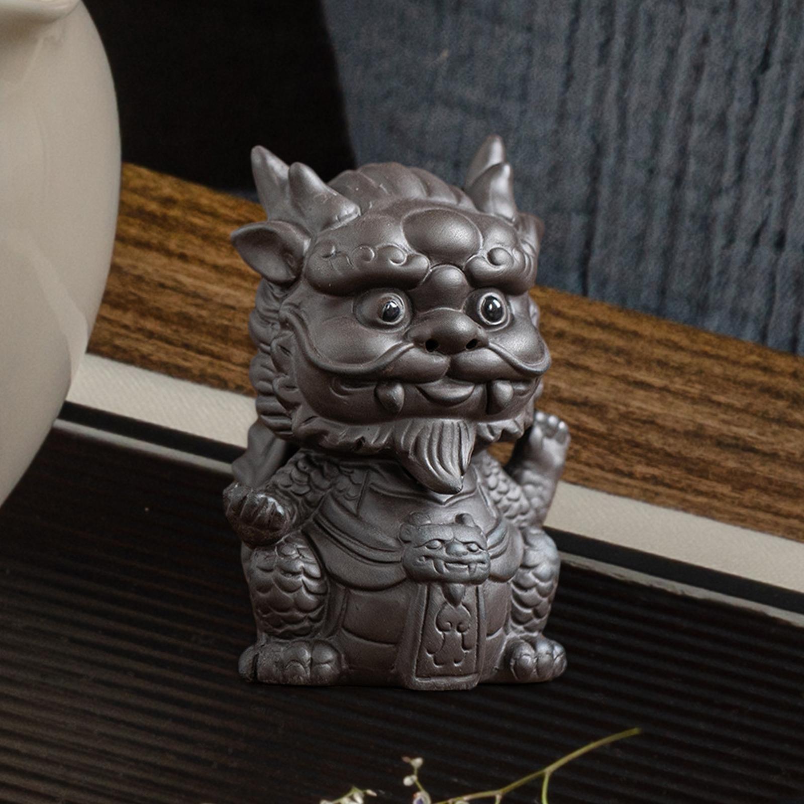 Tea Pet Ornament Decorative Pixiu Figurine for Accessory Living Room Stylish Style B